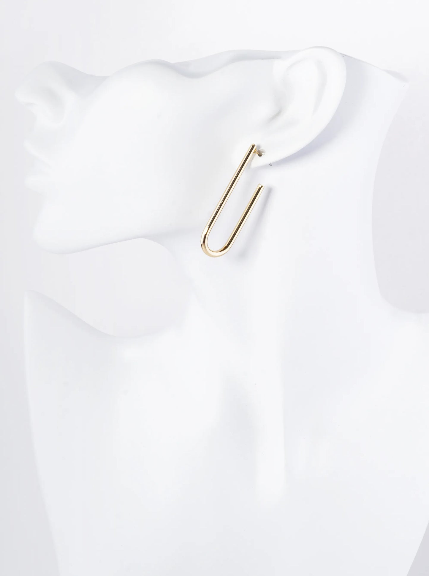 Metal U-Shape 45mm Open Hoop Earrings
