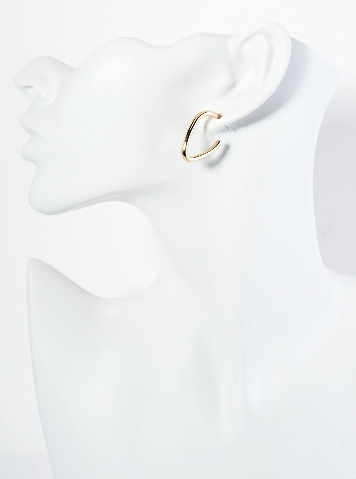 Metal Upside-Down 25mm Teardrop Hoop Earrings