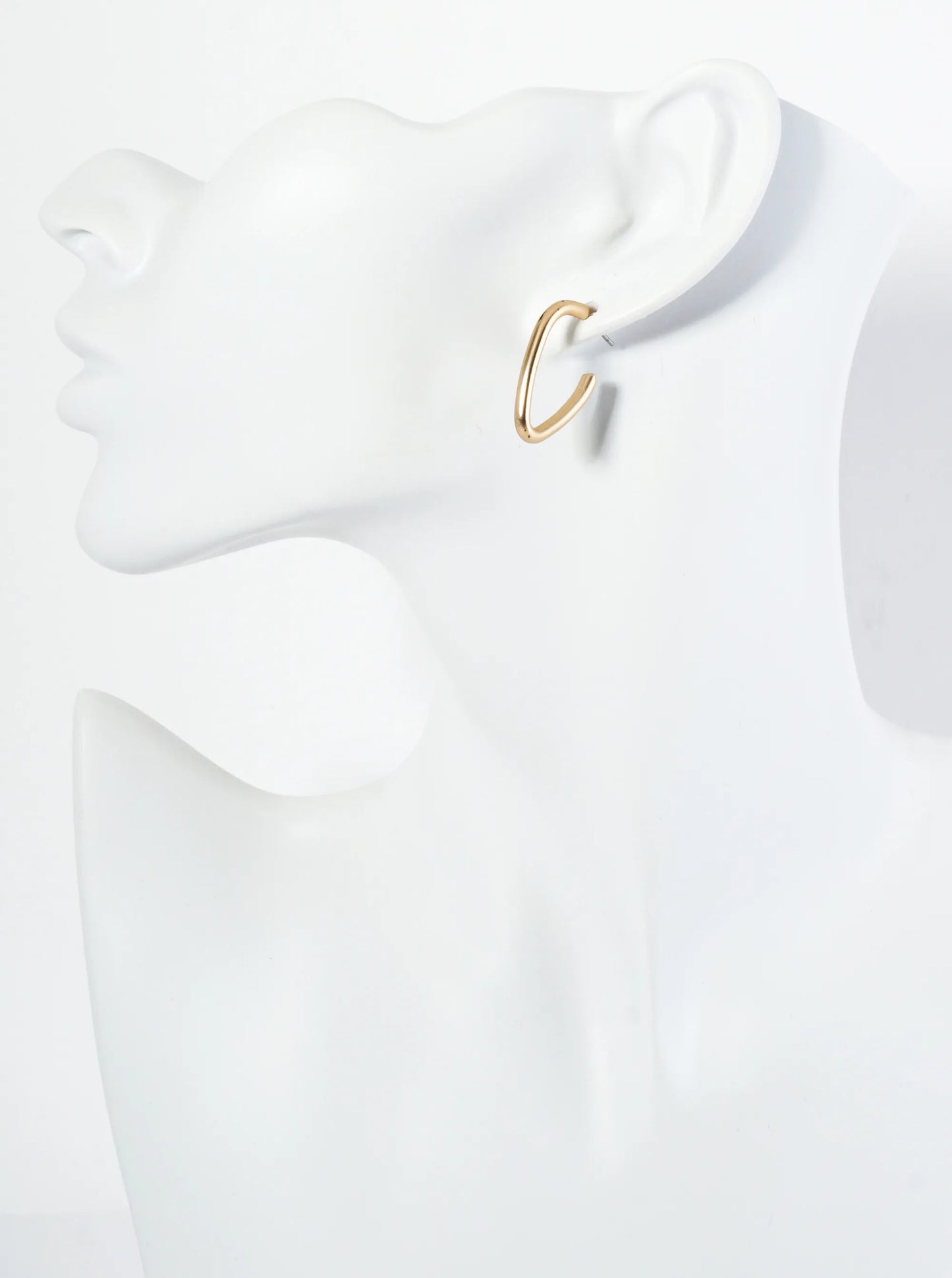 Metal Upside-Down 25mm Teardrop Hoop Earrings