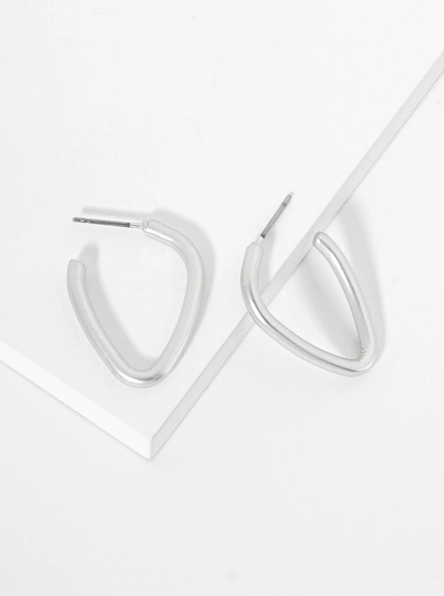 Metal Upside-Down 25mm Teardrop Hoop Earrings