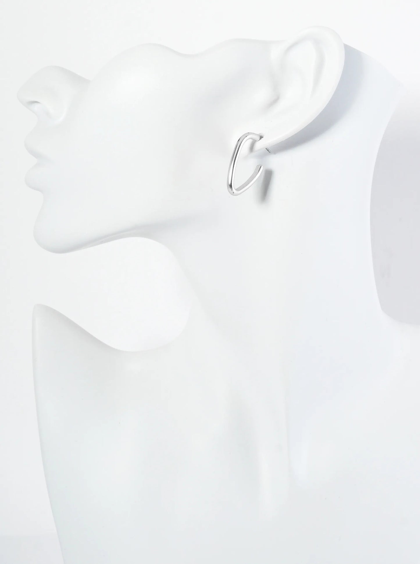 Metal Upside-Down 25mm Teardrop Hoop Earrings