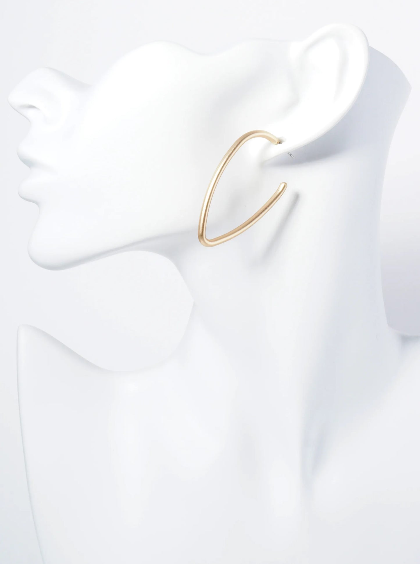 Metal Upside-Down 45mm Teardrop Hoop Earrings