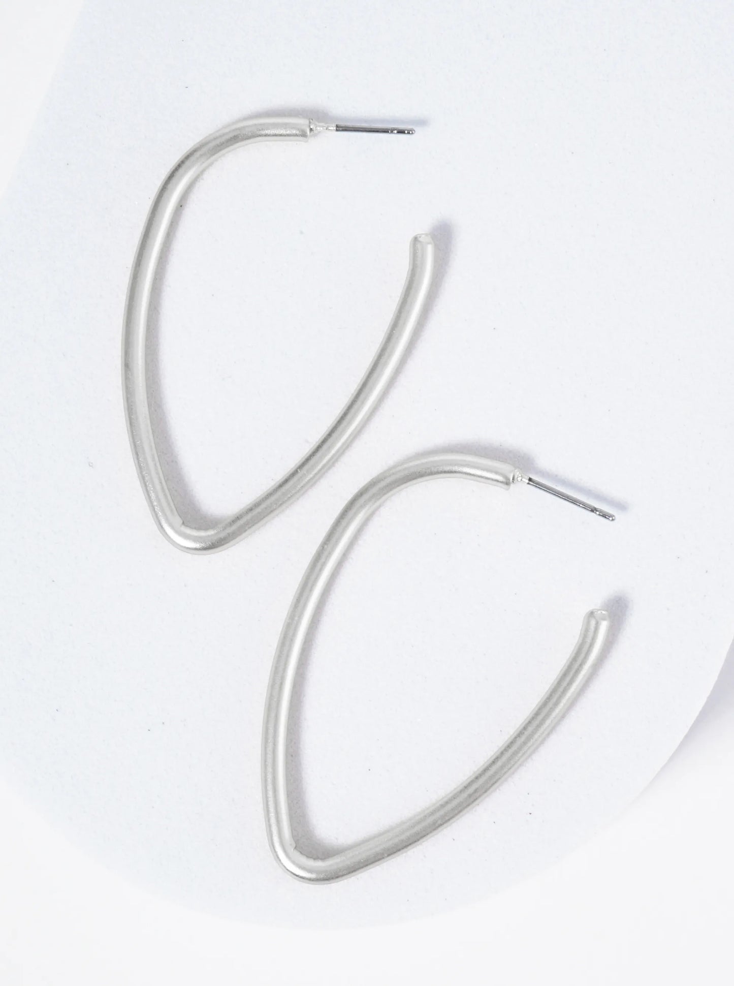 Metal Upside-Down 45mm Teardrop Hoop Earrings