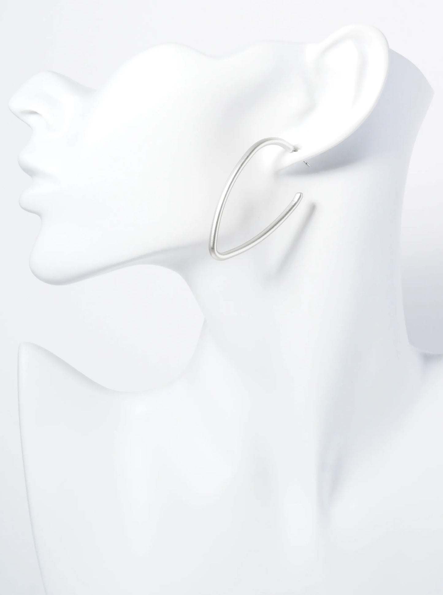 Metal Upside-Down 45mm Teardrop Hoop Earrings