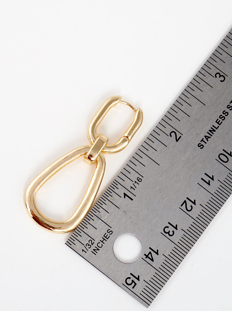 Metal Chunky Chain Huggie Earrings