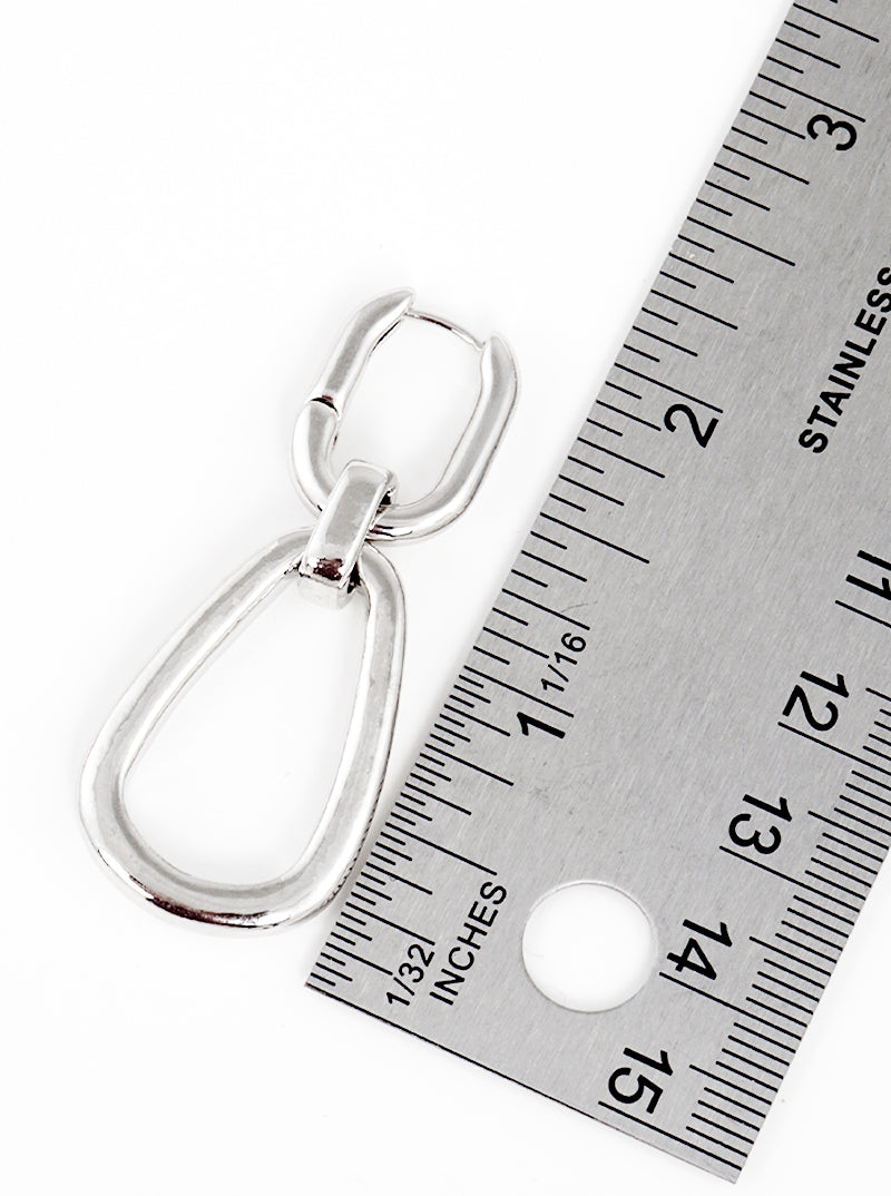Metal Chunky Chain Huggie Earrings