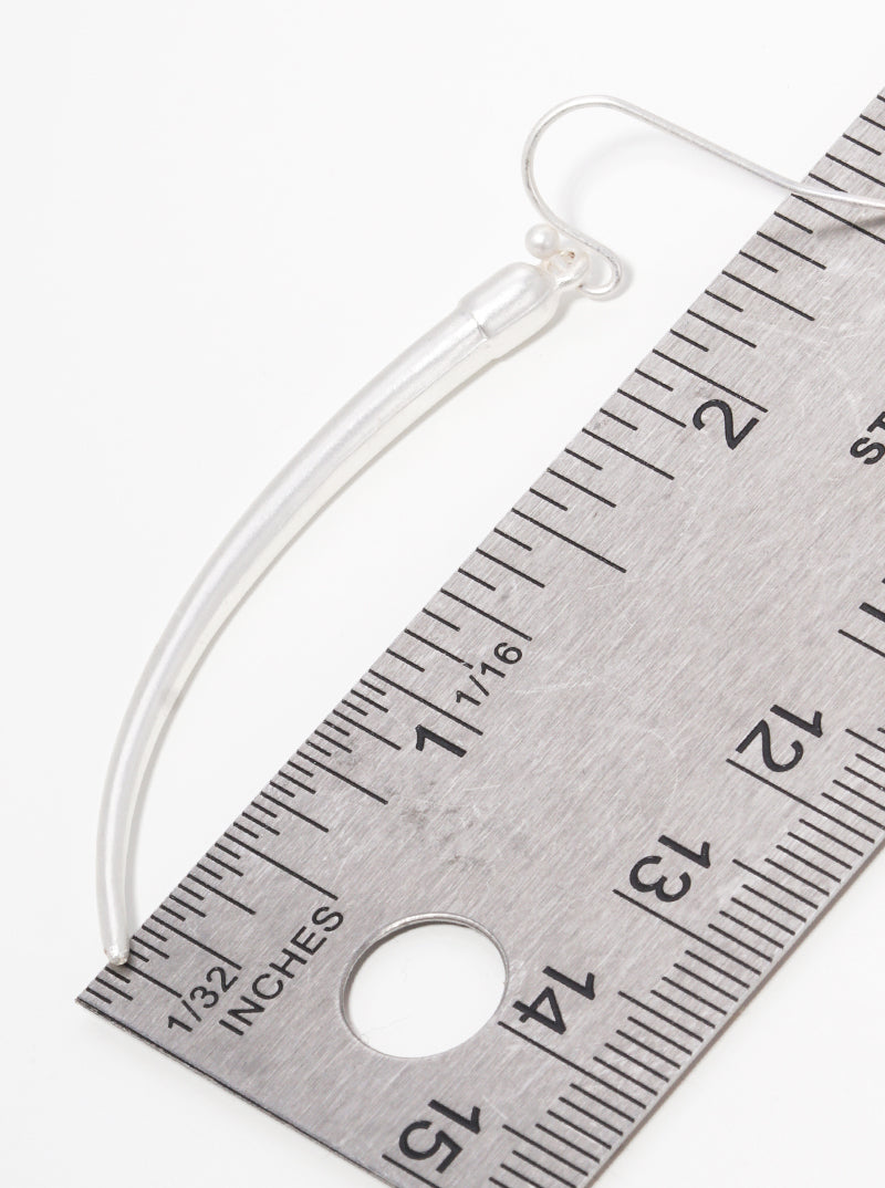 Metal Horn Shape Fish Hook Dangle Drop Earrings