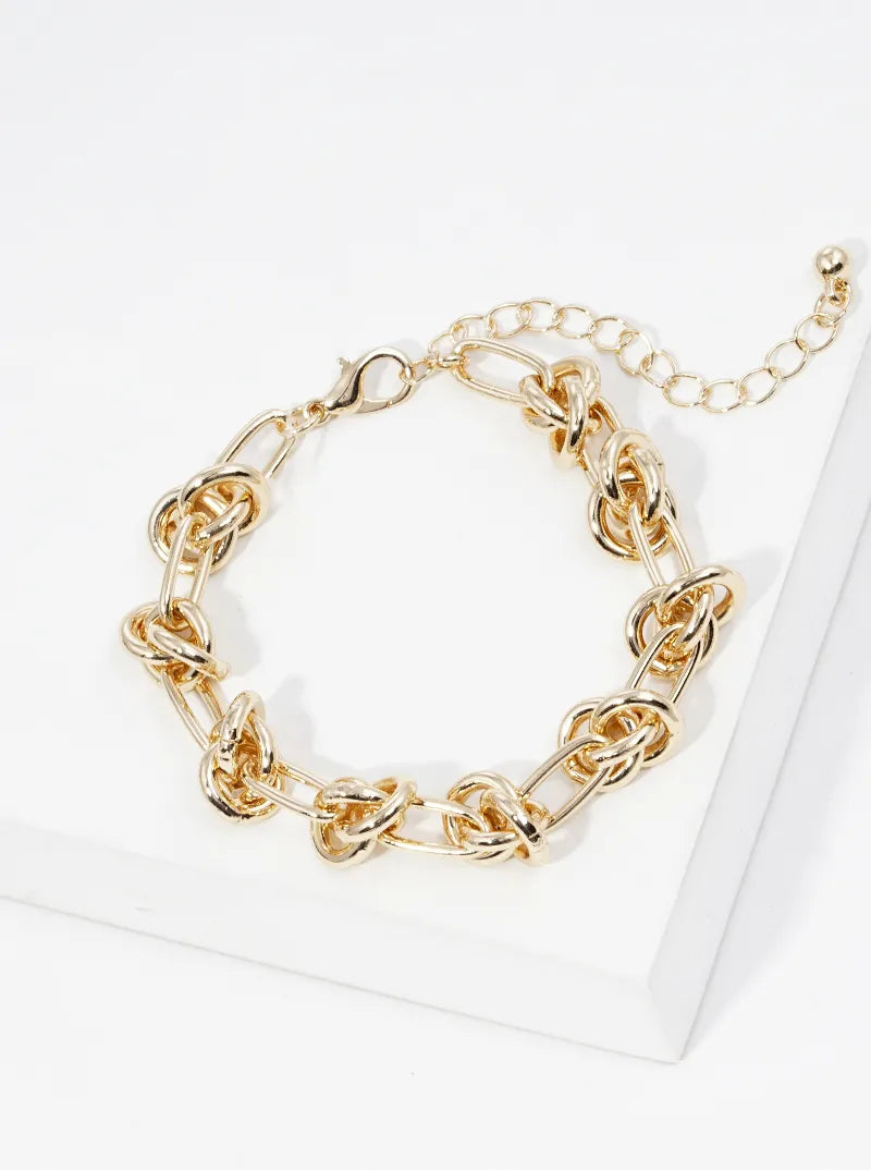 Metal Love Knot Chain Bracelet
