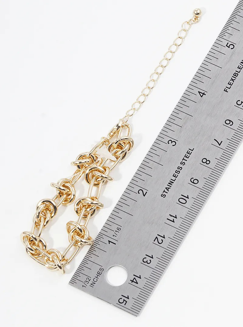 Metal Love Knot Chain Bracelet