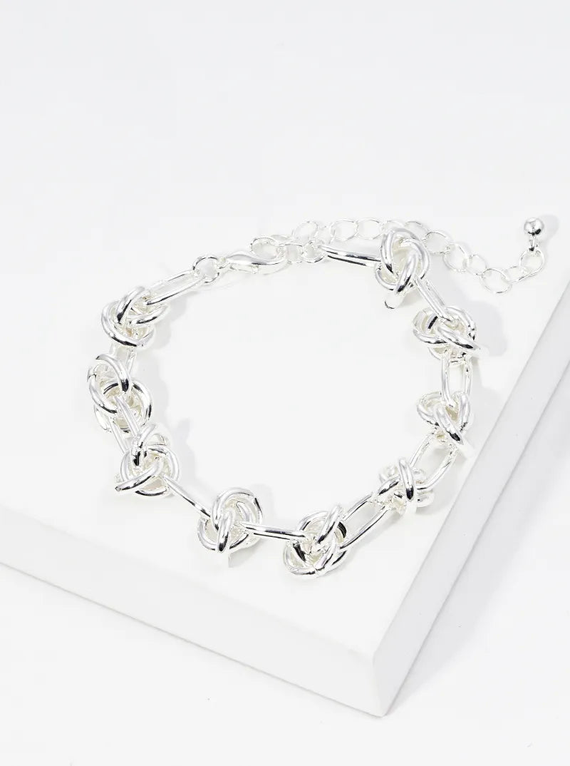 Metal Love Knot Chain Bracelet