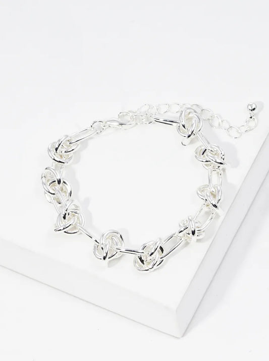 Metal Love Knot Chain Bracelet