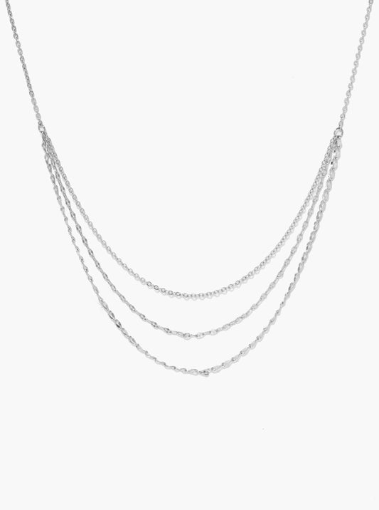 Metal Multi Chain Layered Necklace