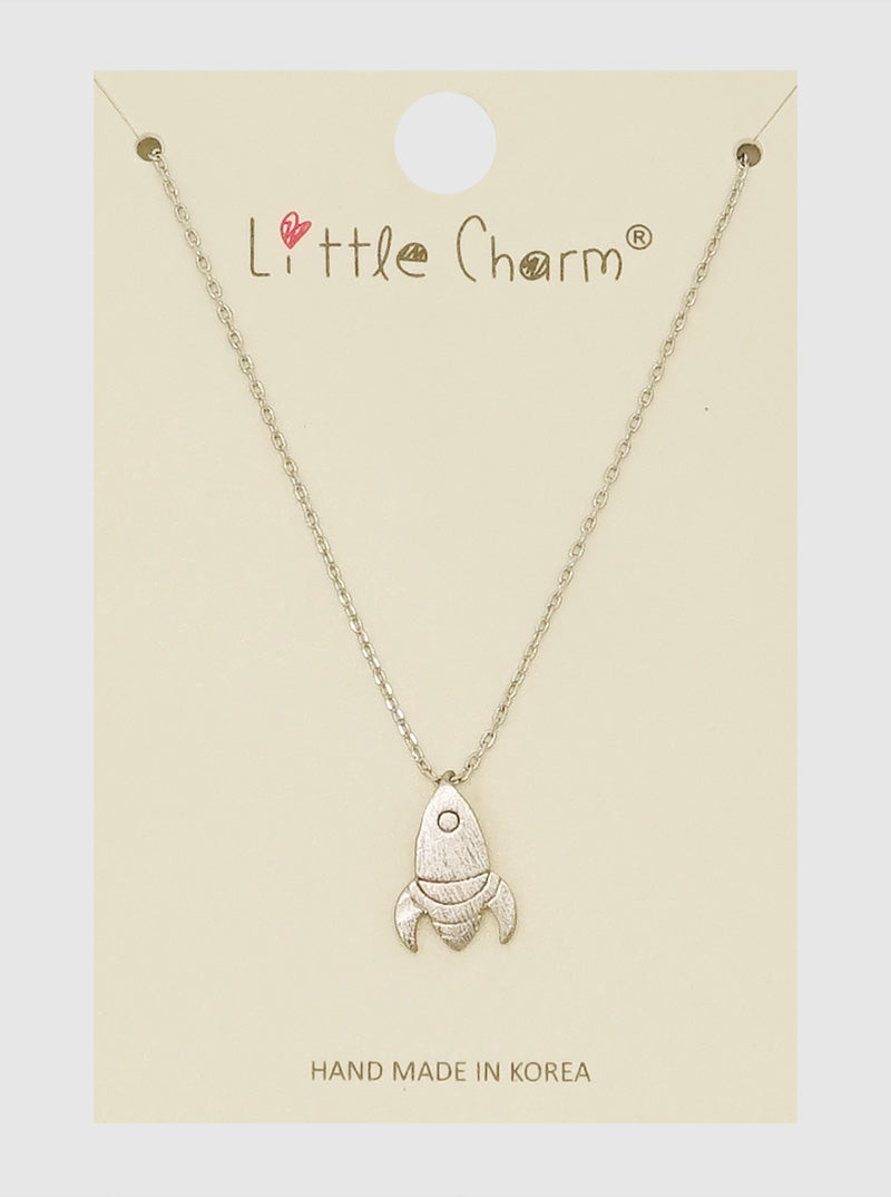 Metal Rocket Pendant Brass Necklace