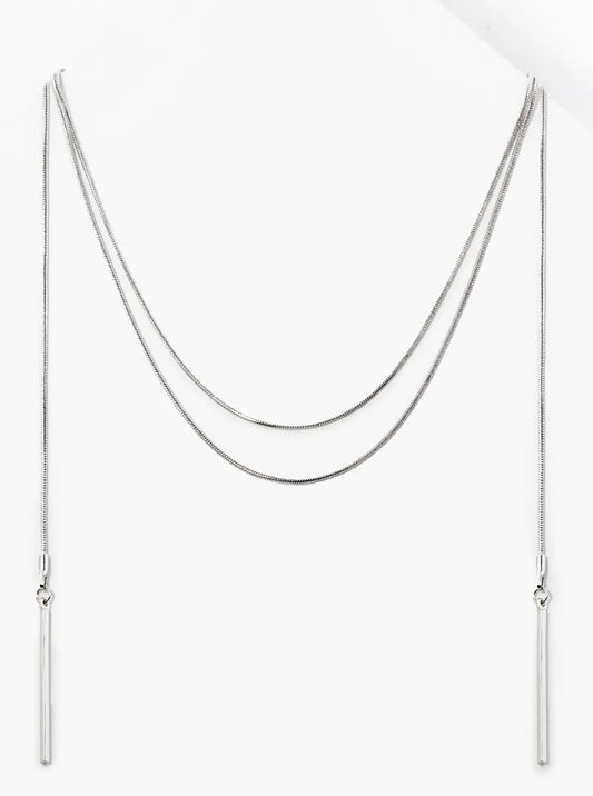 Metal Round Snake Chain Layered Necklace