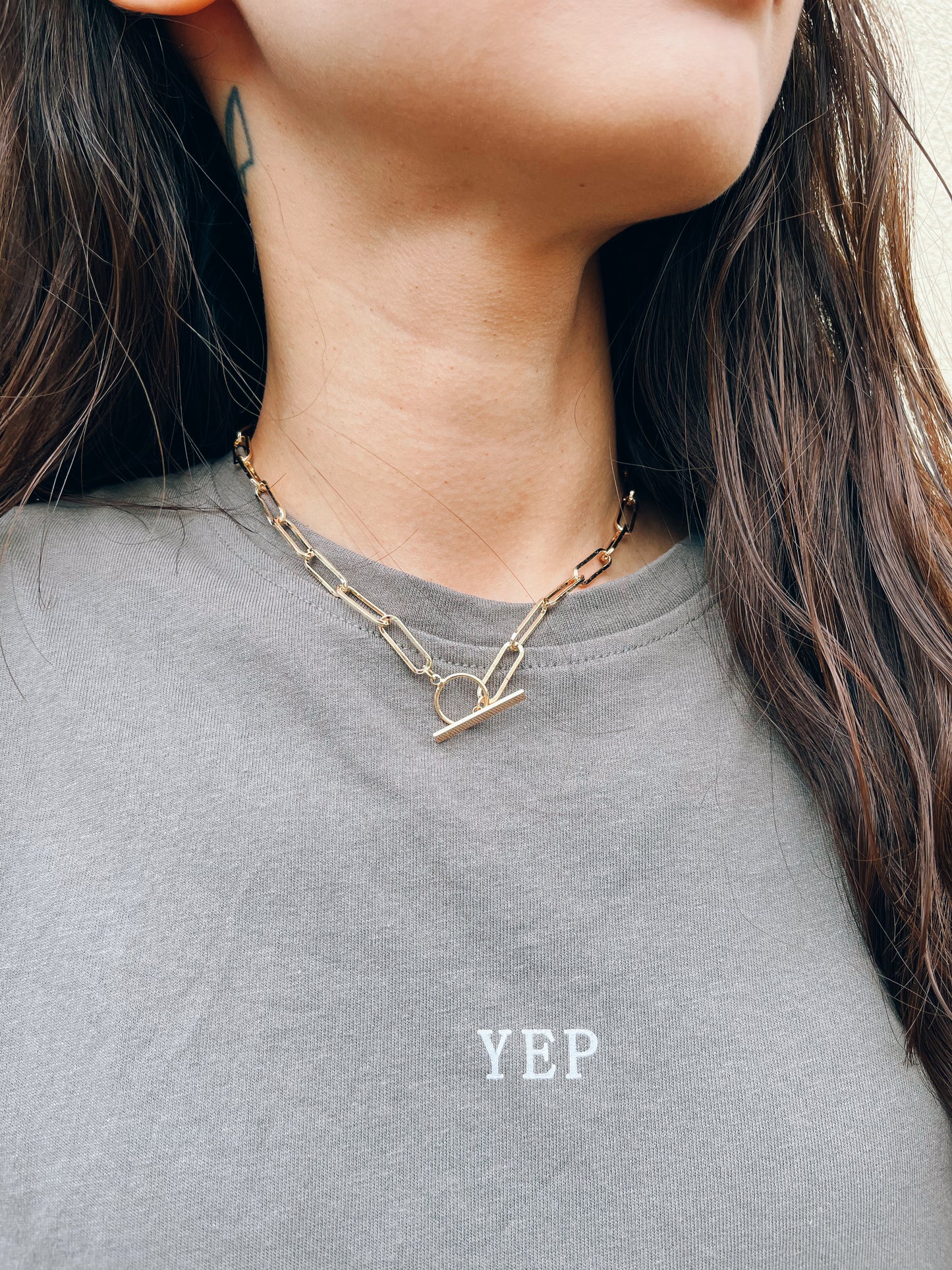 Metal Toggle Clasp Chain Necklace