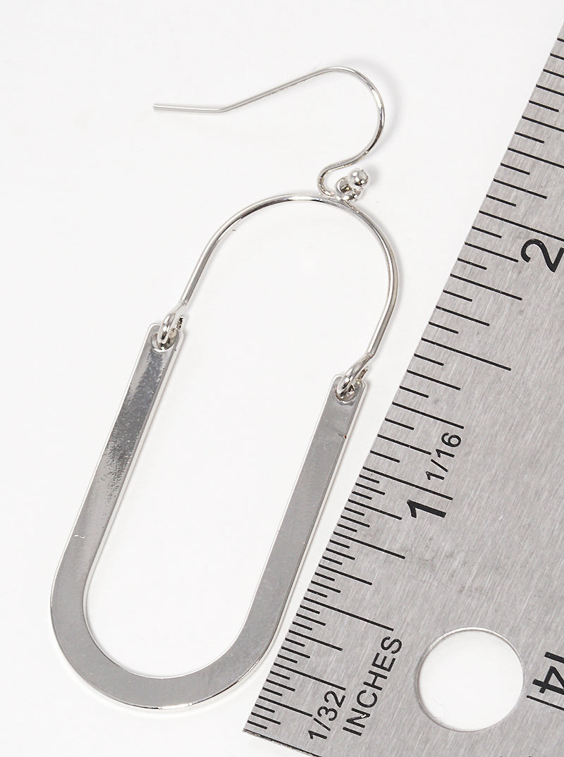 Metal Two Tier Delicate Fish Hook Dangle Drop Earrings