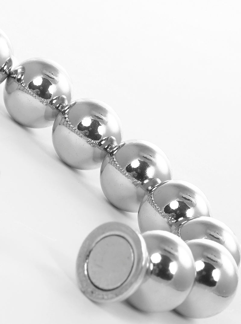 Metallic Ball Beads Magnetic Closure Bracelet