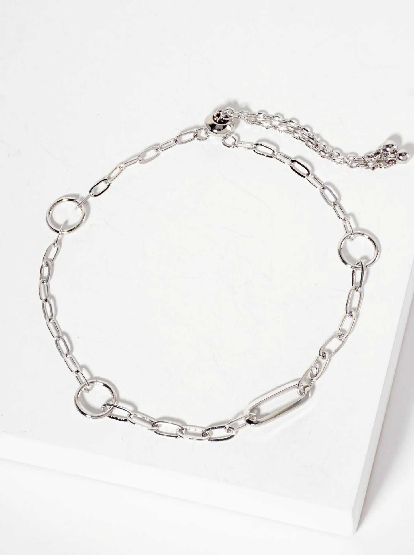 Minimalist 18K-Gold-Dipped Brass Link Chain Pull-Tie Bracelet