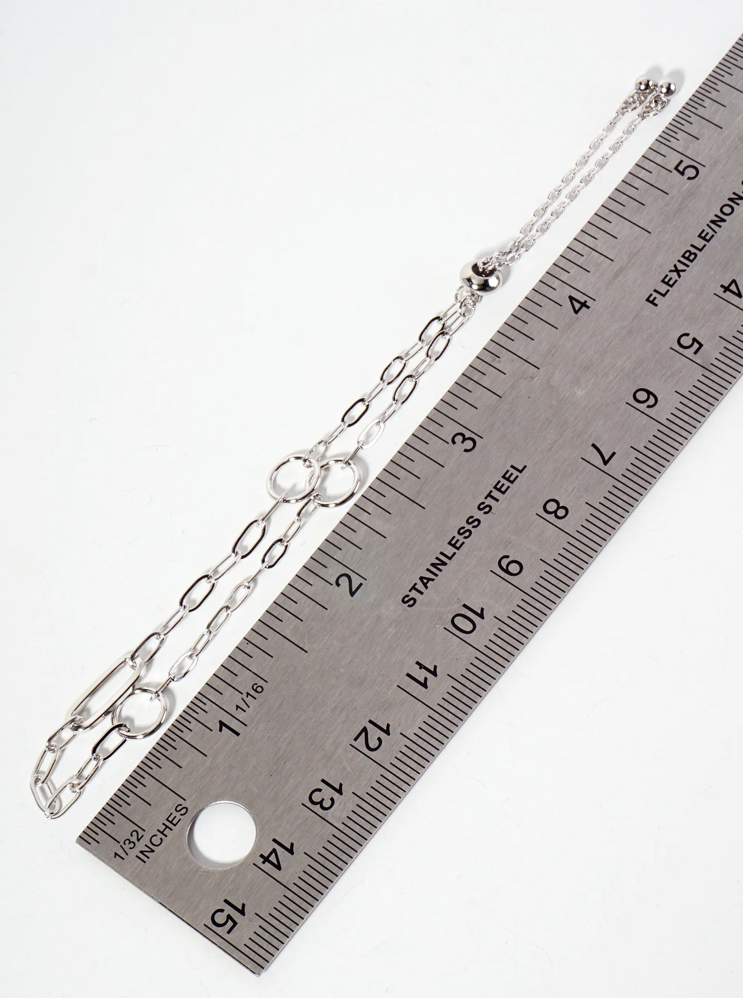 Minimalist 18K-Gold-Dipped Brass Link Chain Pull-Tie Bracelet