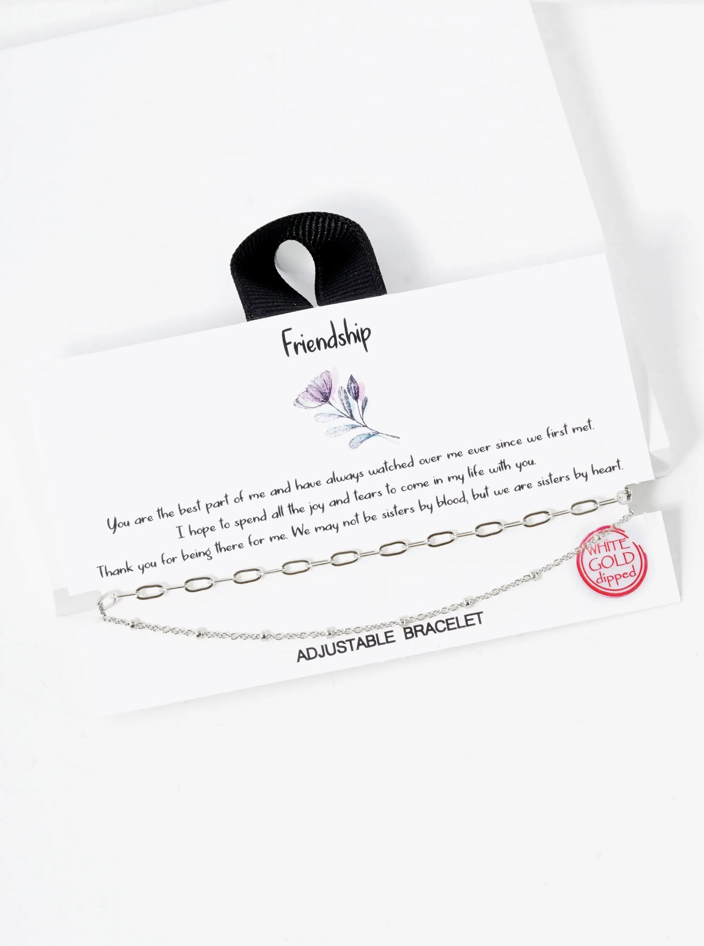 Minimalist 18K Gold Dipped Delicate Brass Double Chain Pull-Tie Bracelet