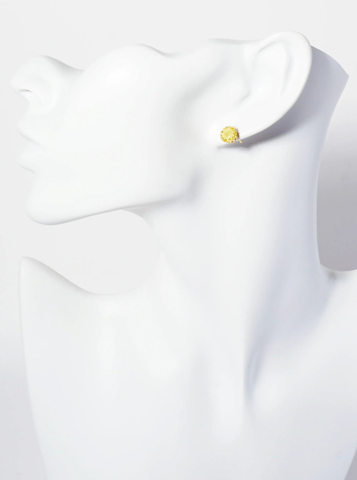 Minimalist 18K-Gold-Dipped Sparkling Glass-Bead Stone Stud Earrings