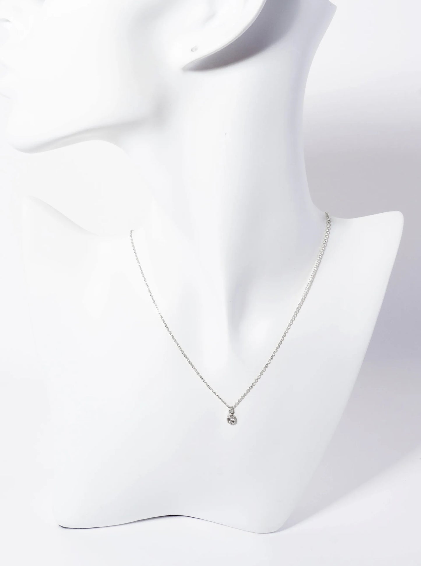 Minimalist 18K-Gold-Dipped Teardrop CZ Pendant Necklace