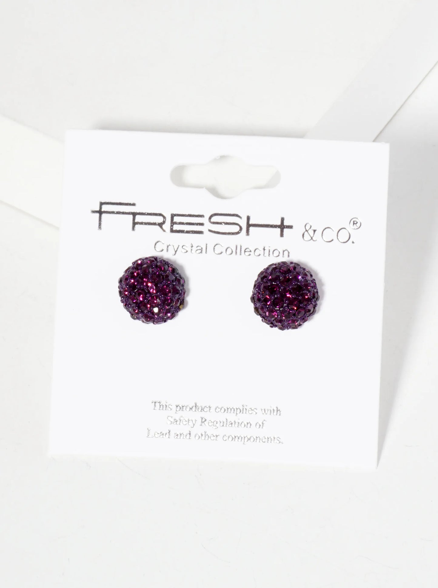 Minimalist Crystal-Pave 10mm Button Stud Earrings