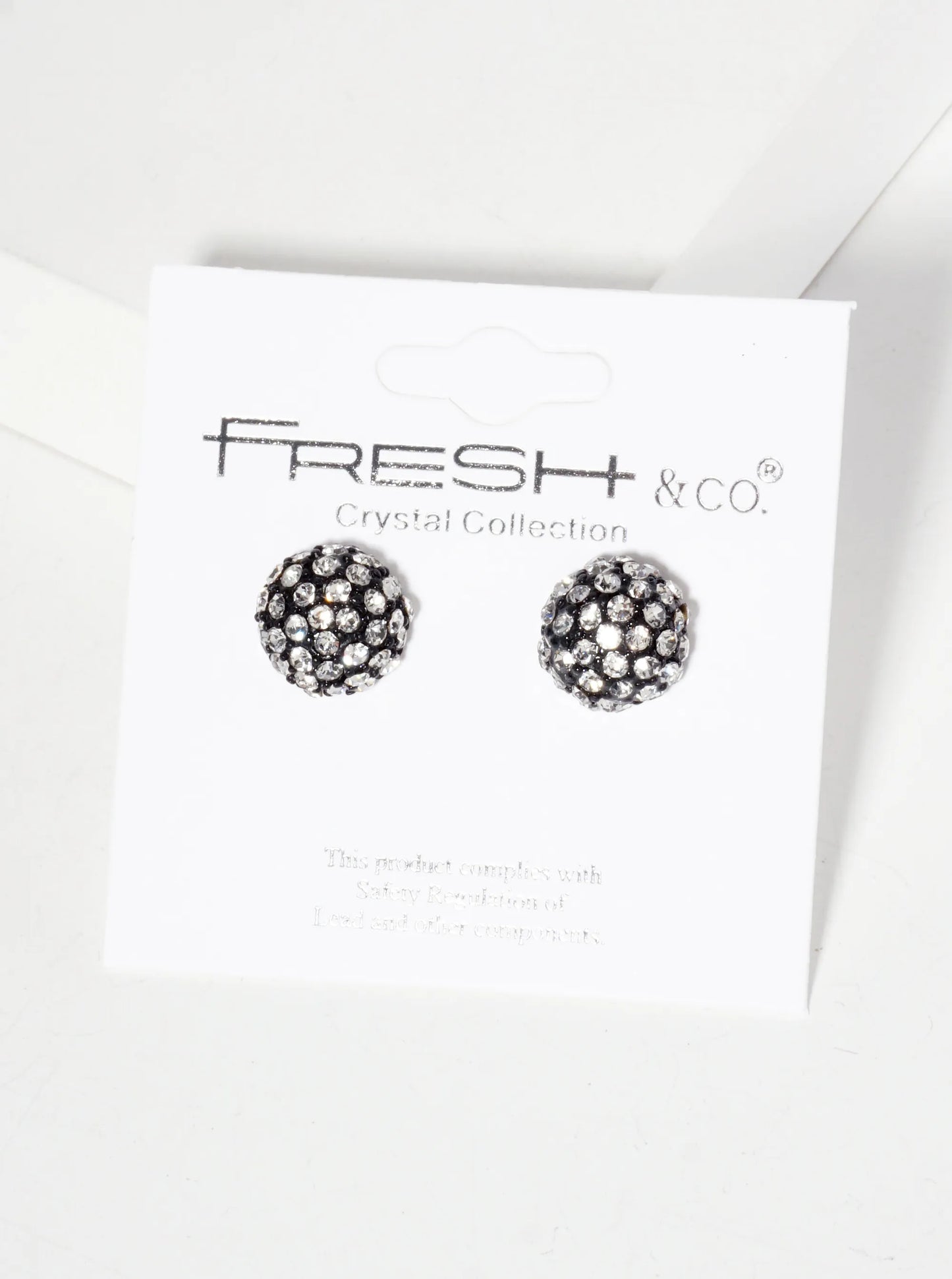 Minimalist Crystal-Pave 10mm Button Stud Earrings