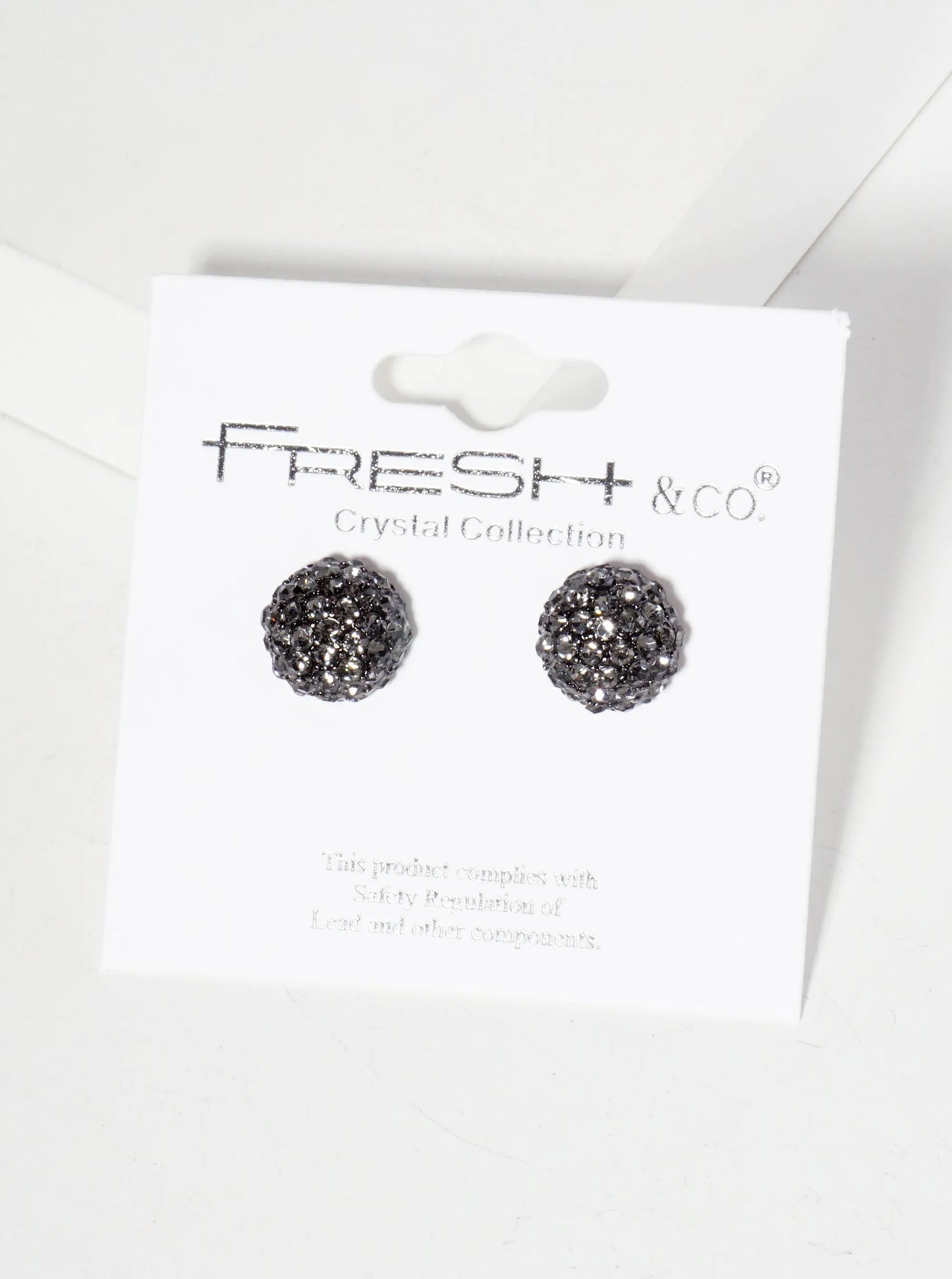 Minimalist Crystal-Pave 10mm Button Stud Earrings