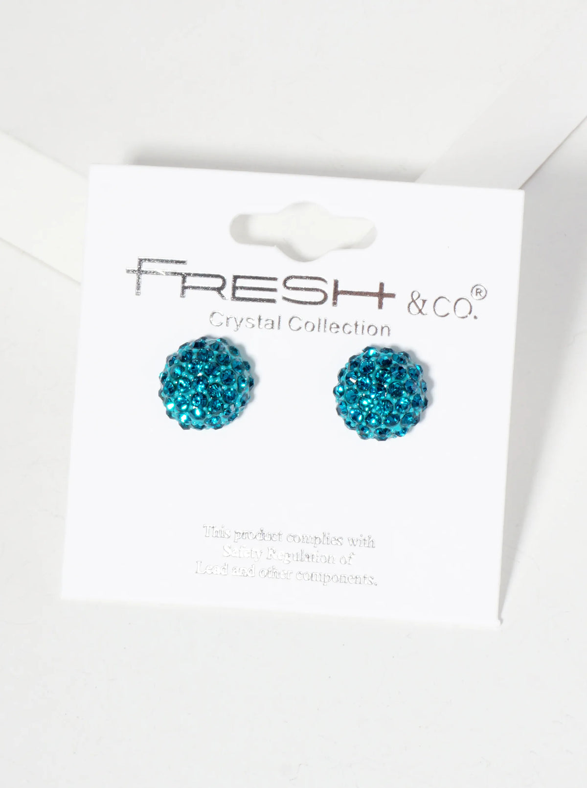 Minimalist Crystal-Pave 10mm Button Stud Earrings