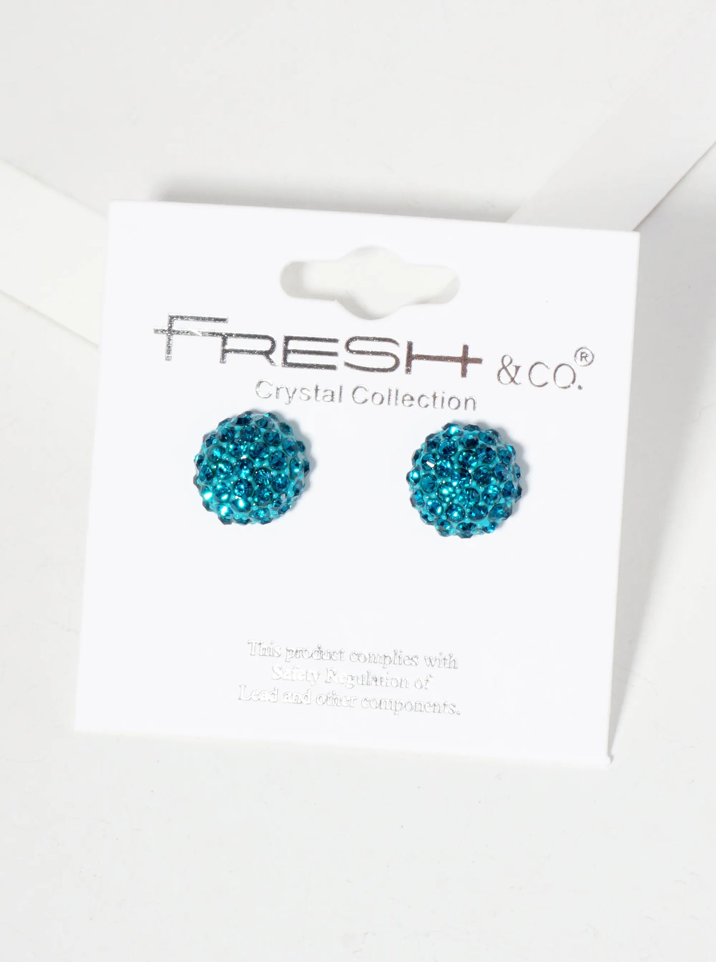 Minimalist Crystal-Pave 10mm Button Stud Earrings