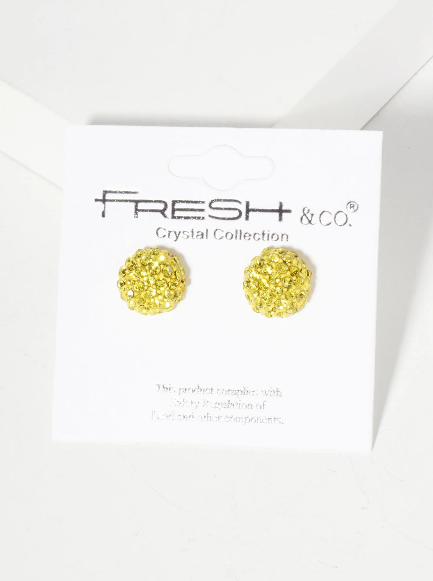Minimalist Crystal-Pave 10mm Button Stud Earrings