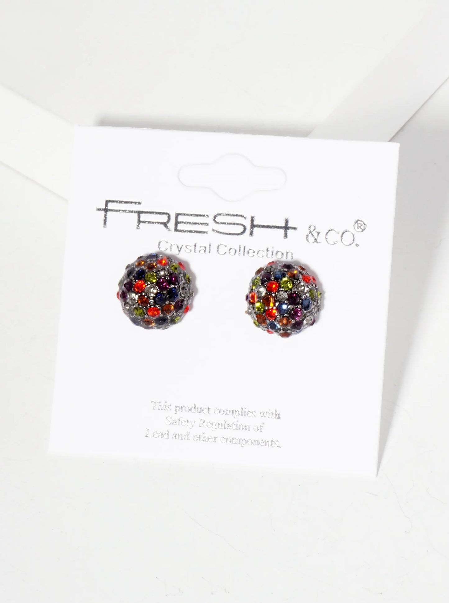 Minimalist Crystal-Pave 10mm Button Stud Earrings