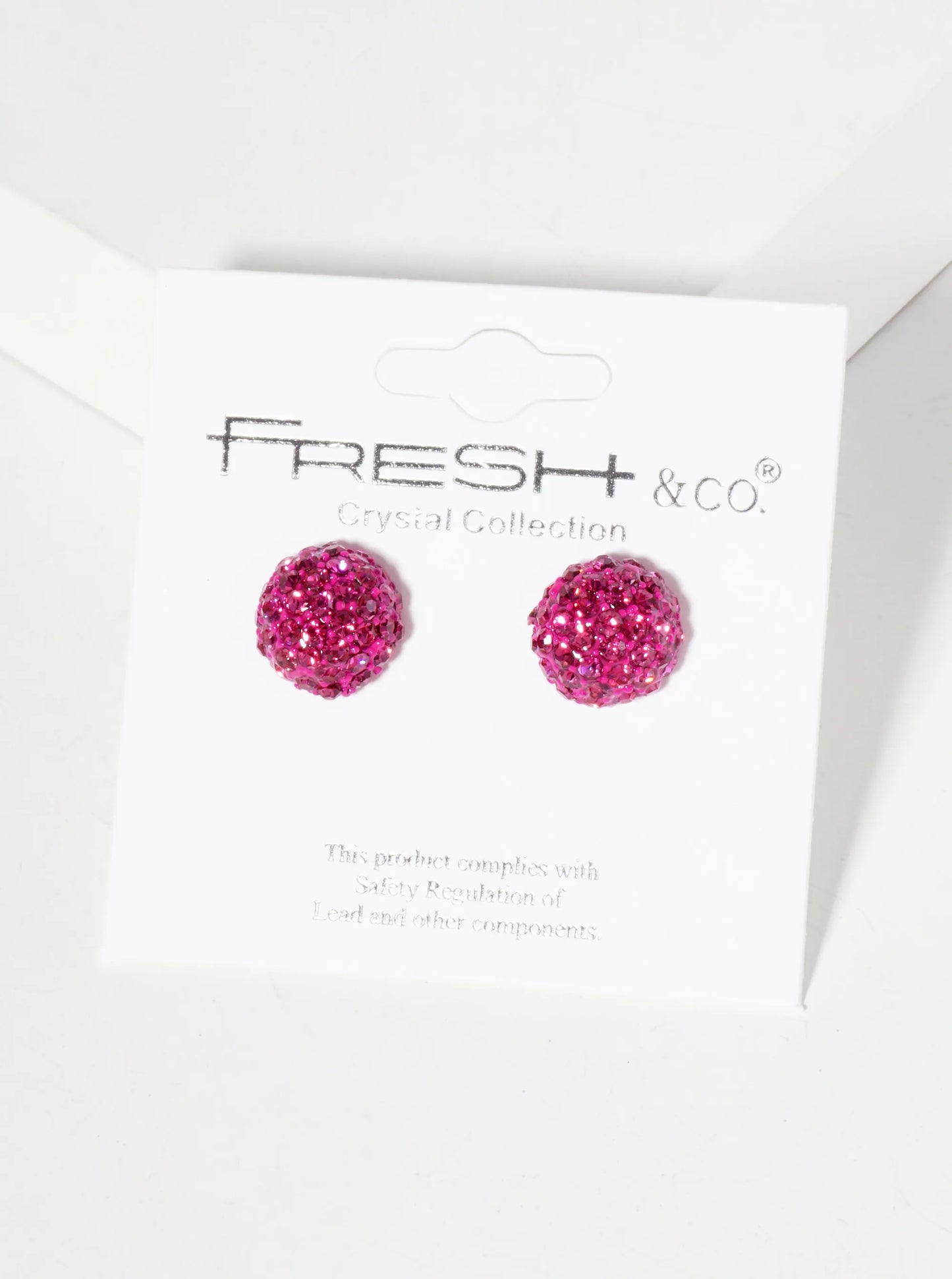 Minimalist Crystal-Pave 10mm Button Stud Earrings