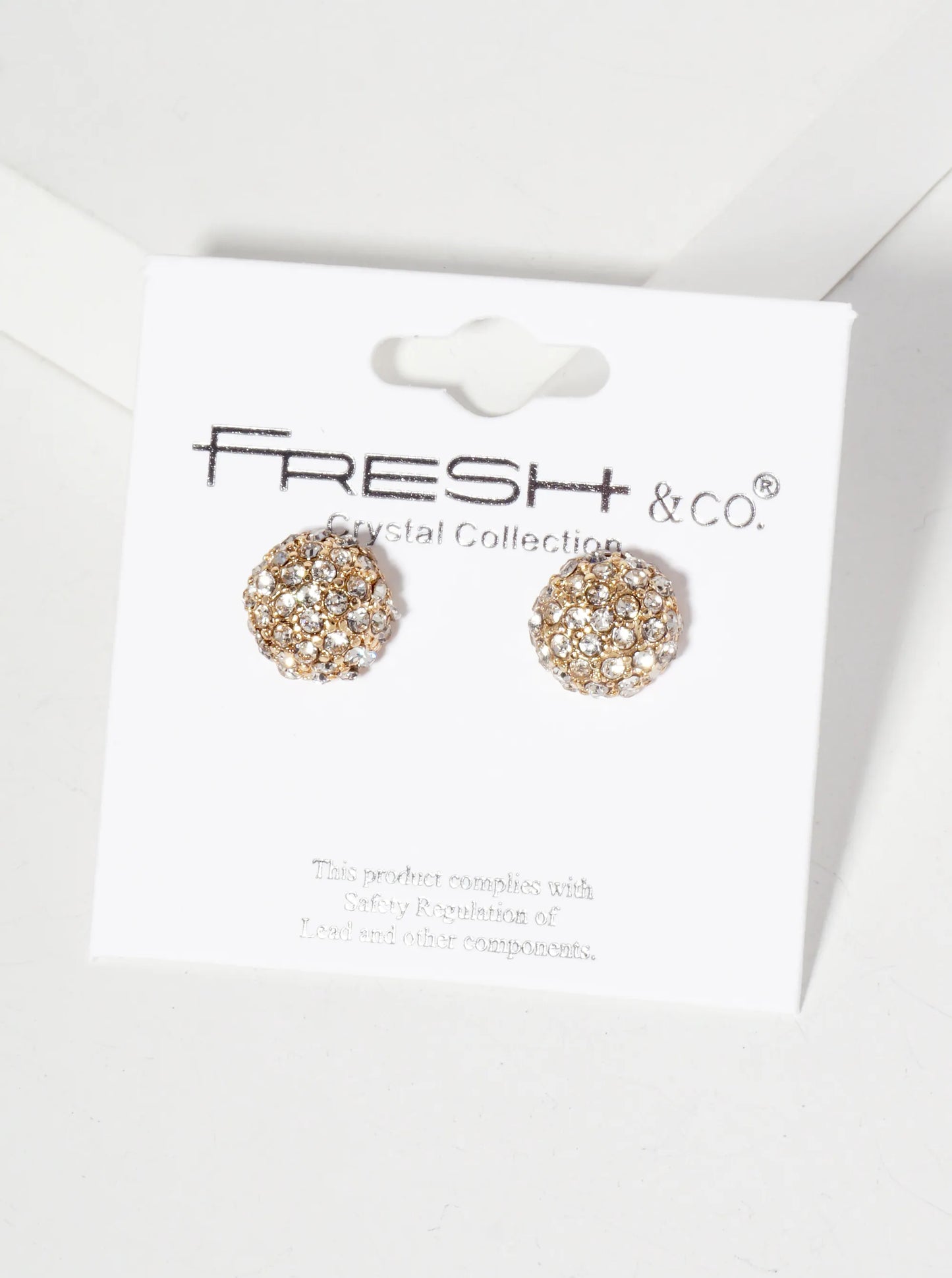 Minimalist Crystal-Pave 10mm Button Stud Earrings