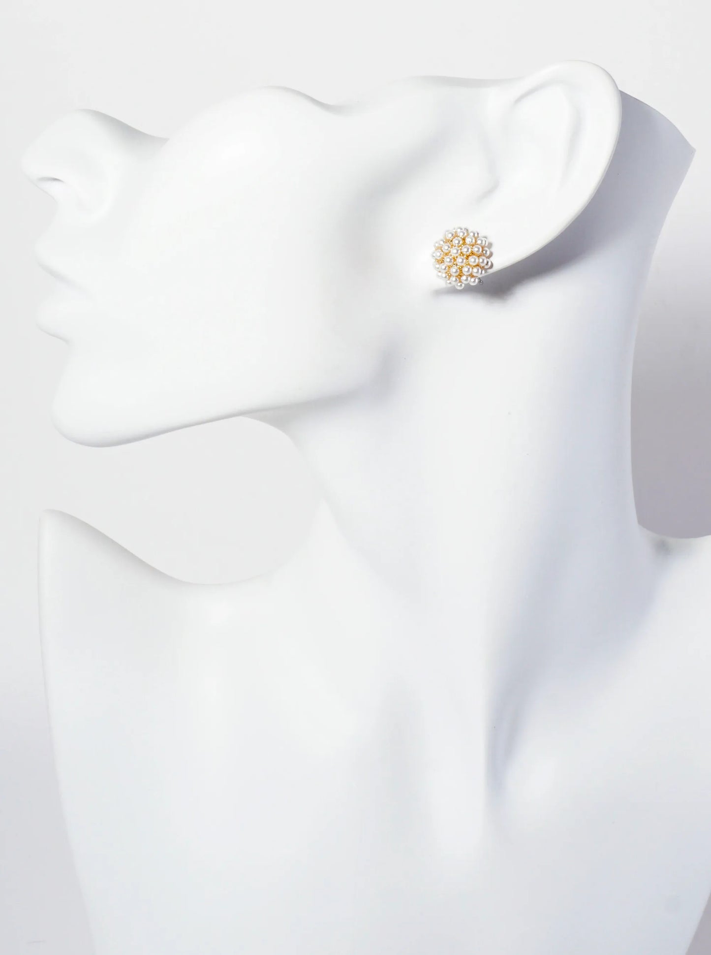 Minimalist Crystal-Pave 10mm Button Stud Earrings