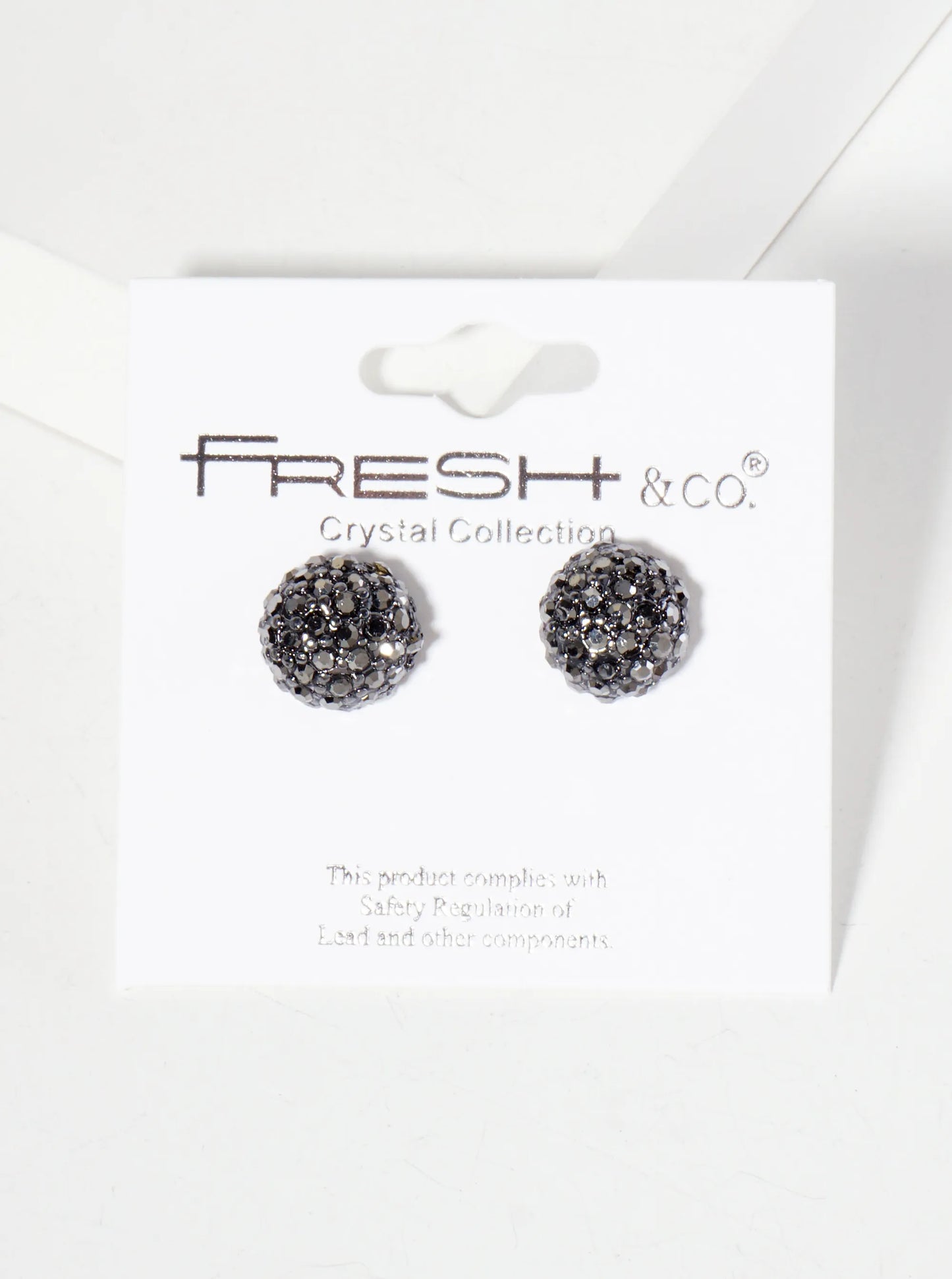 Minimalist Crystal-Pave 10mm Button Stud Earrings