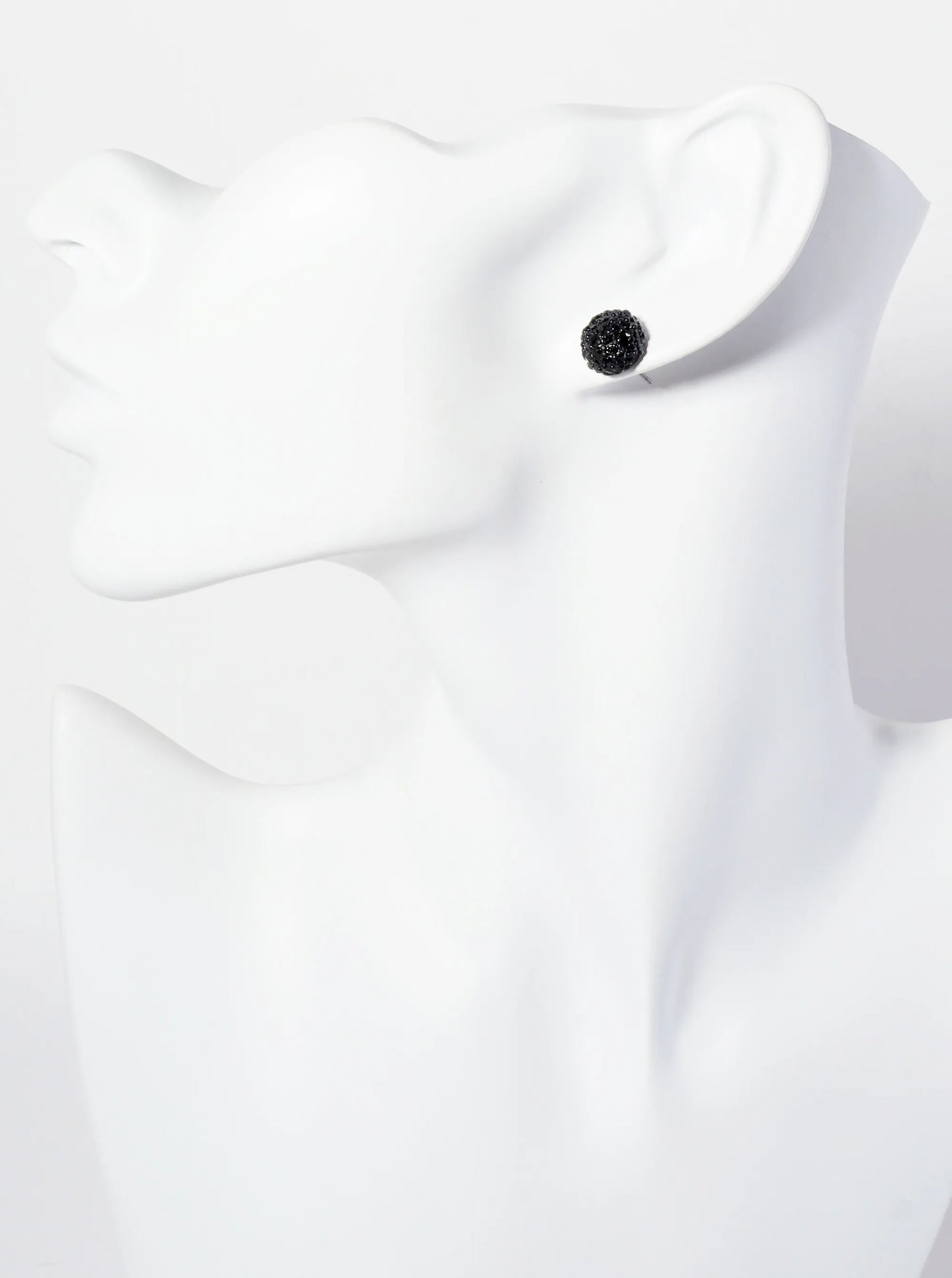 Minimalist Crystal-Pave 10mm Button Stud Earrings