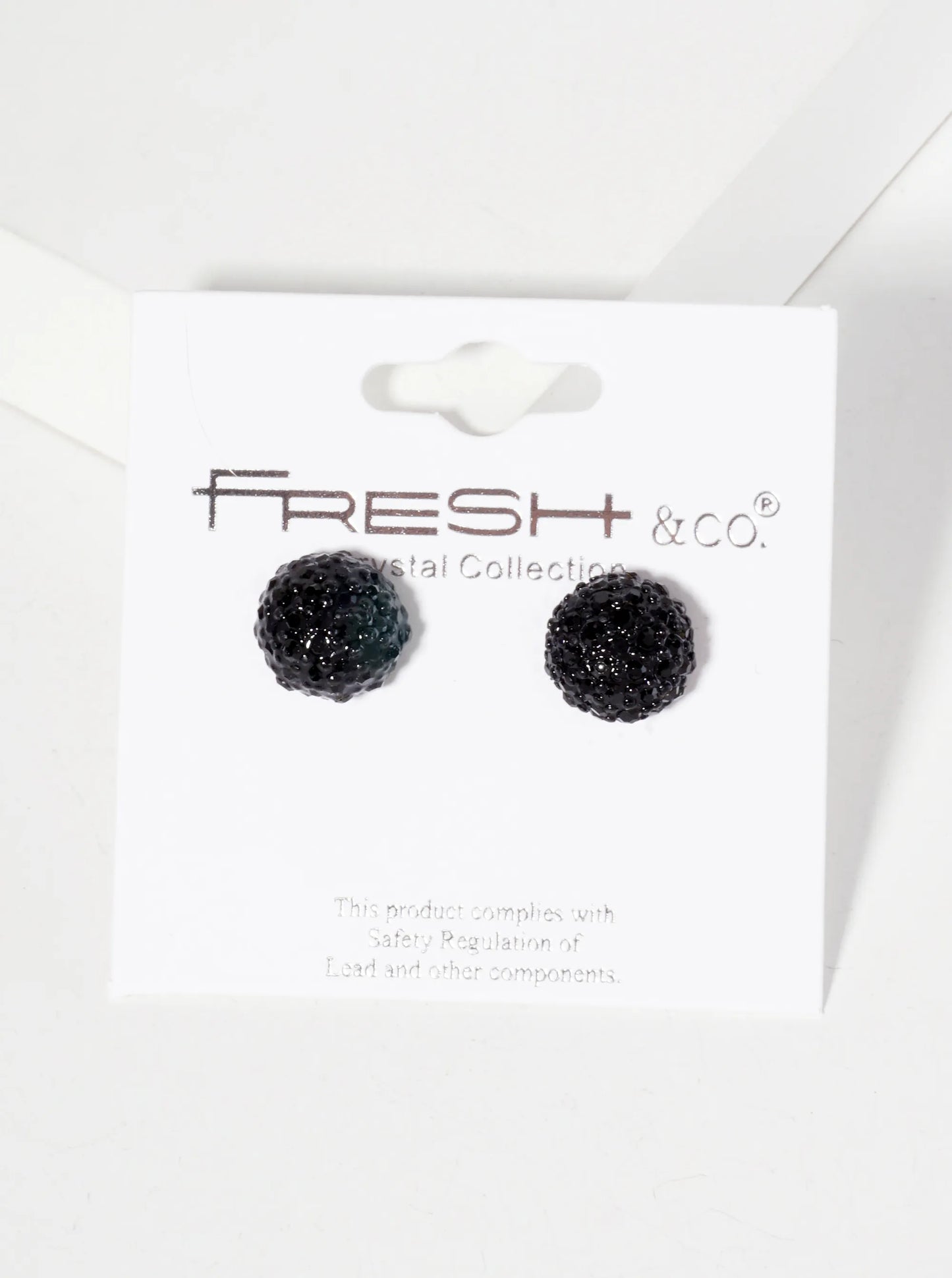 Minimalist Crystal-Pave 10mm Button Stud Earrings