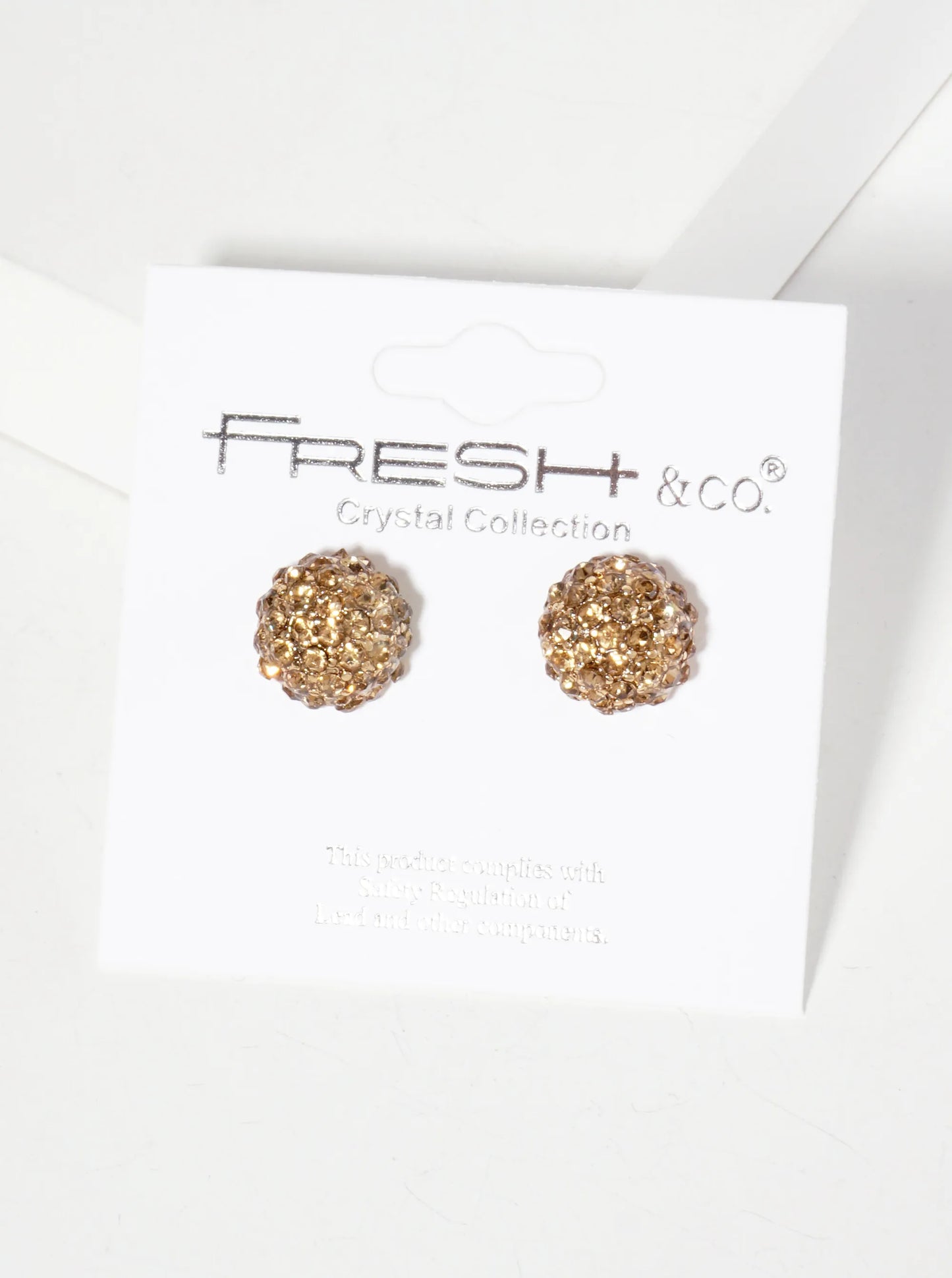 Minimalist Crystal-Pave 10mm Button Stud Earrings