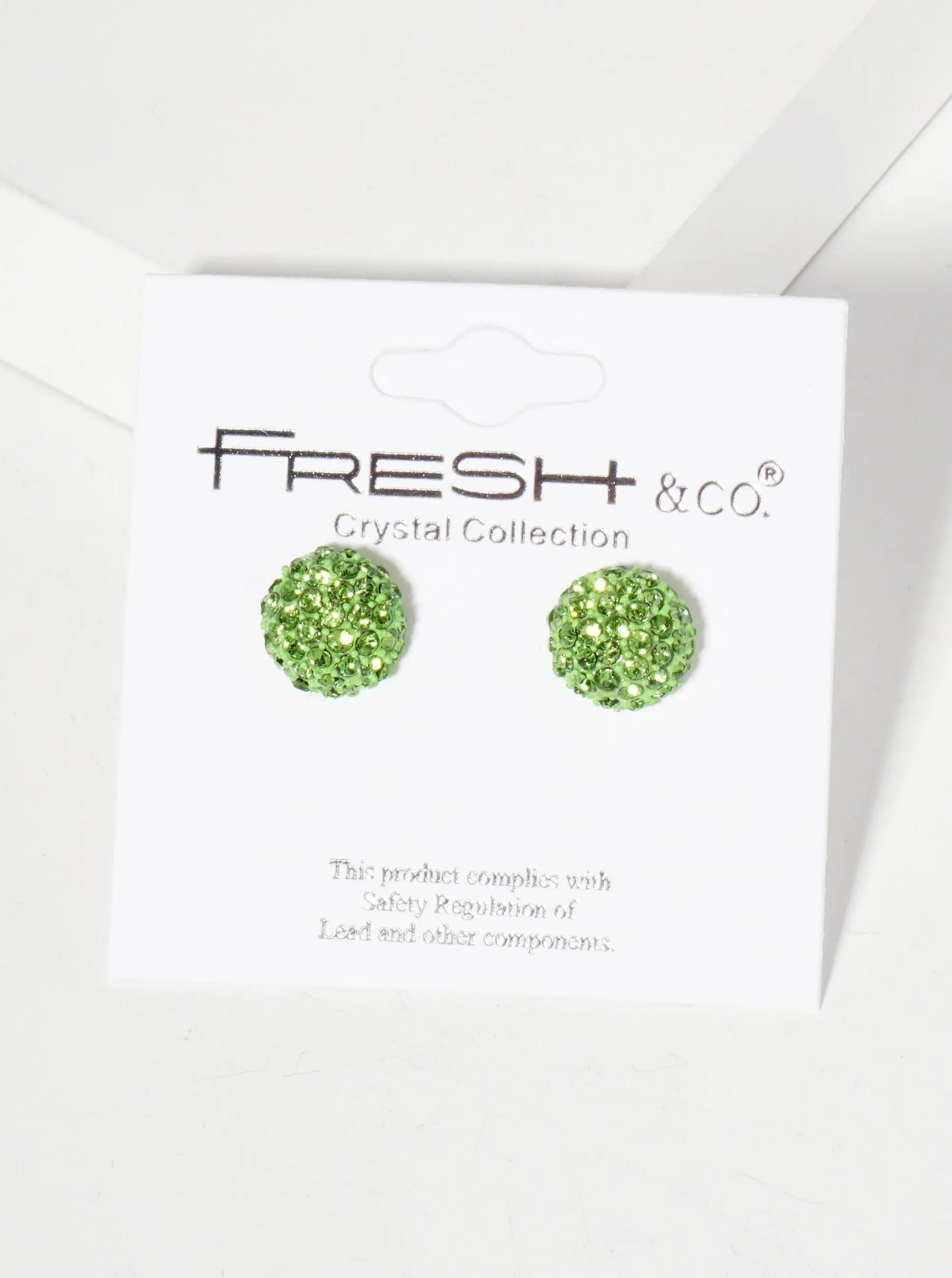 Minimalist Crystal-Pave 10mm Button Stud Earrings