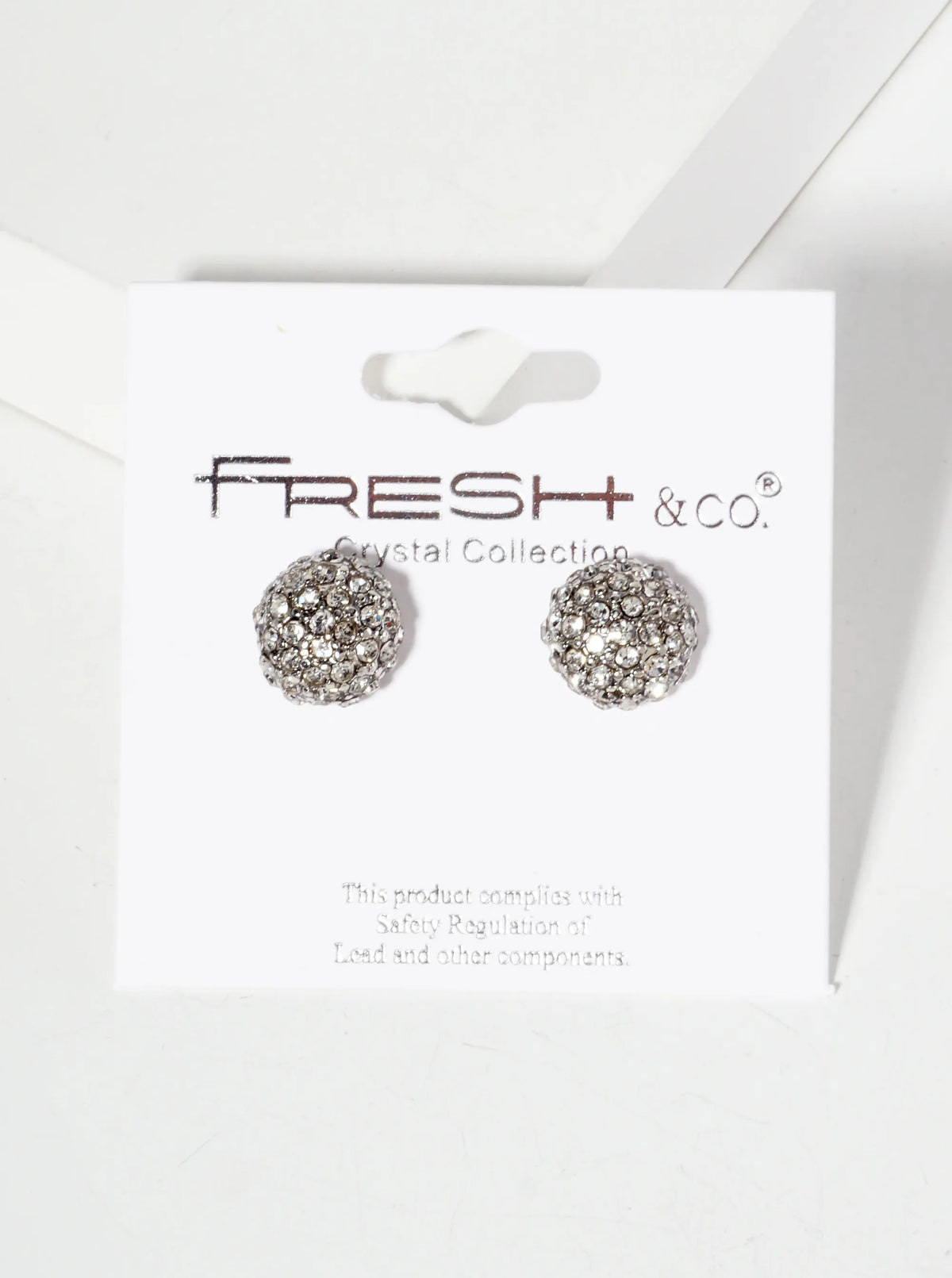 Minimalist Crystal-Pave 10mm Button Stud Earrings
