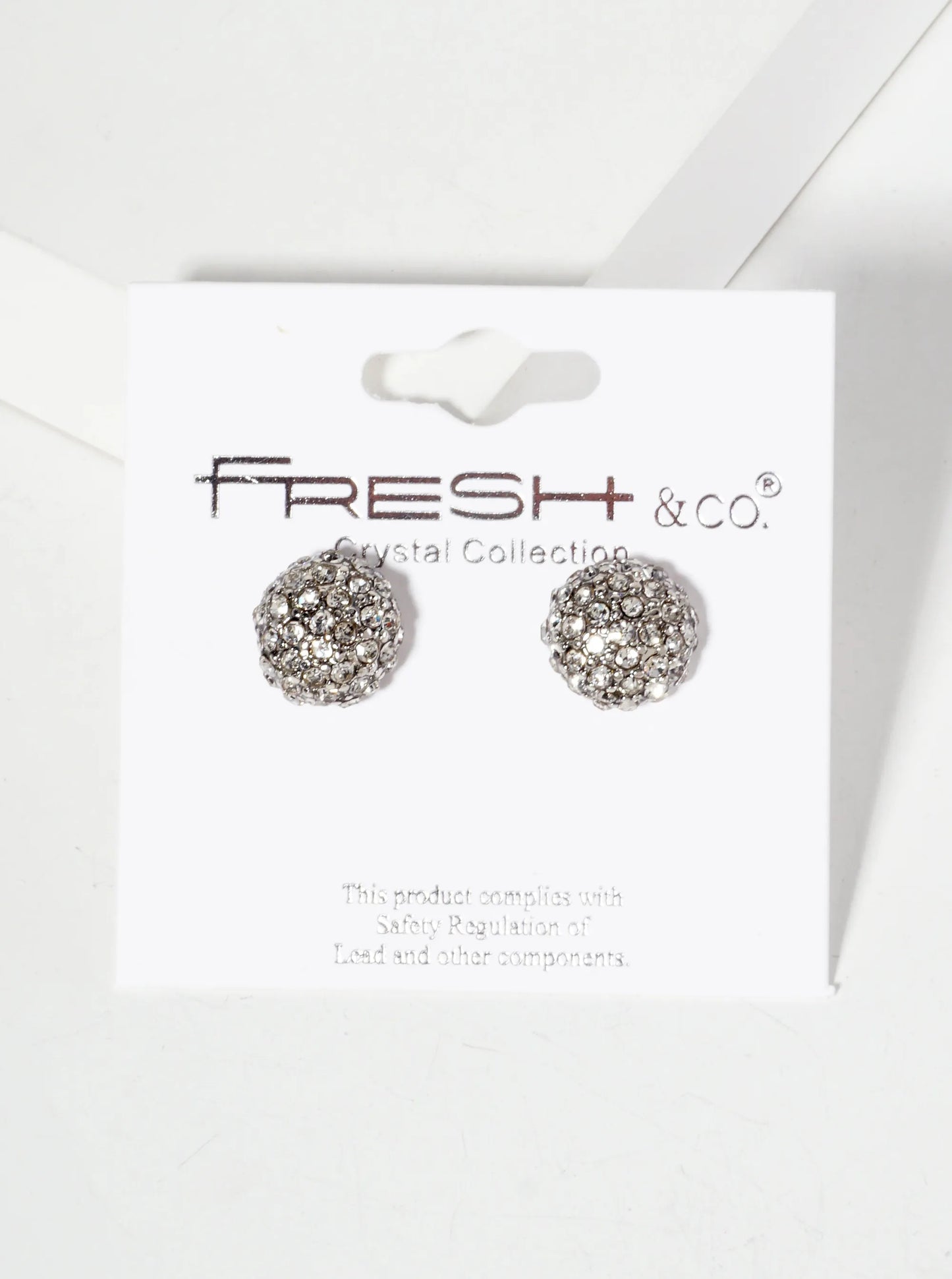 Minimalist Crystal-Pave 10mm Button Stud Earrings