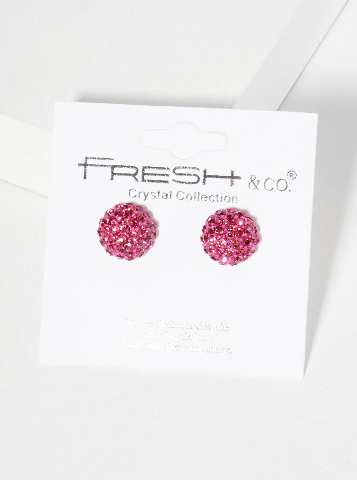 Minimalist Crystal-Pave 10mm Button Stud Earrings