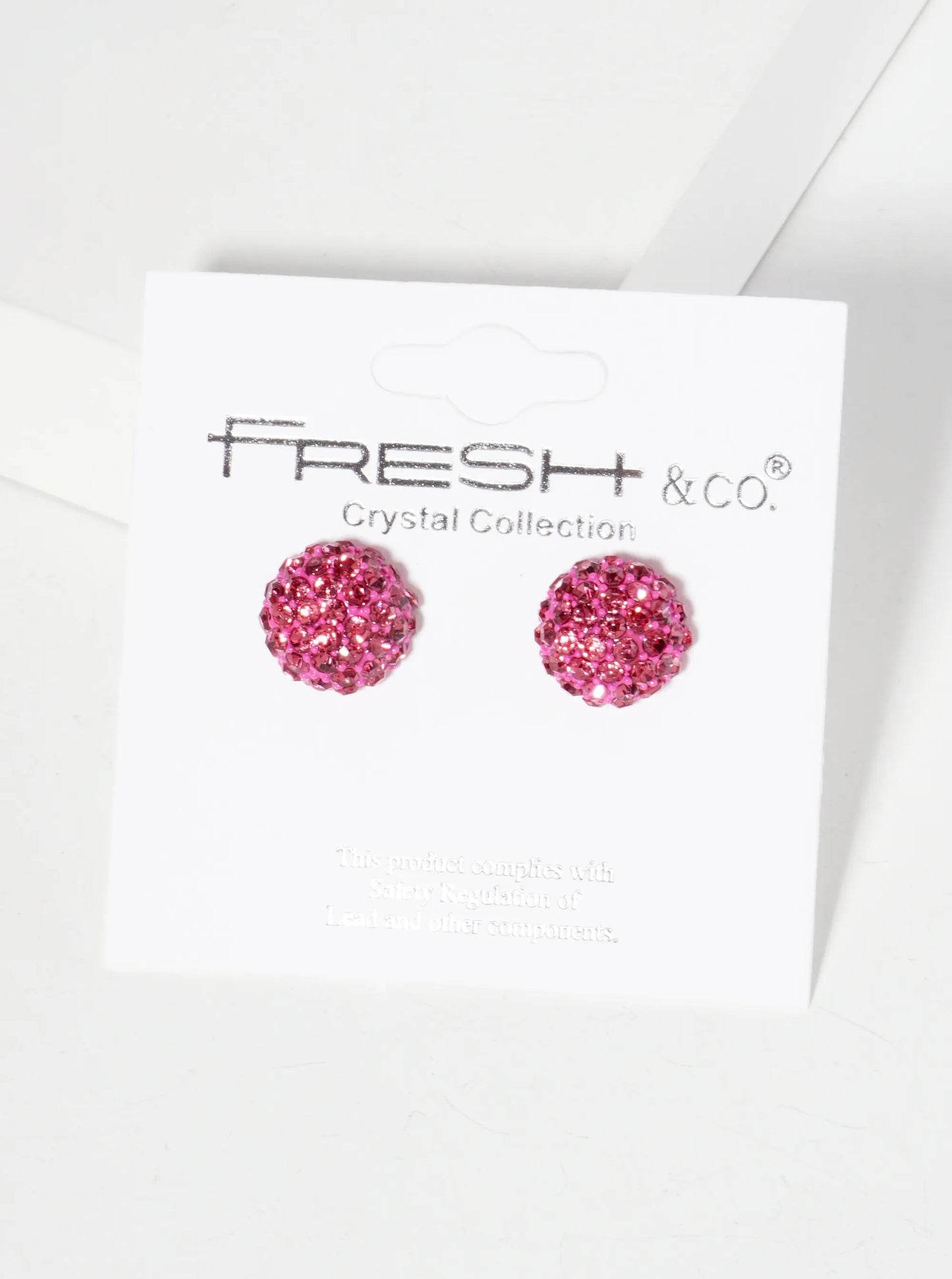 Minimalist Crystal-Pave 10mm Button Stud Earrings