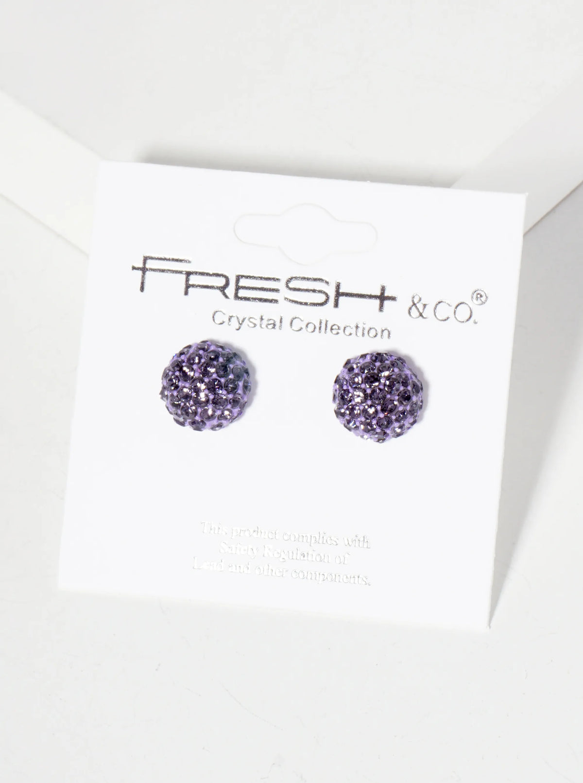 Minimalist Crystal-Pave 10mm Button Stud Earrings