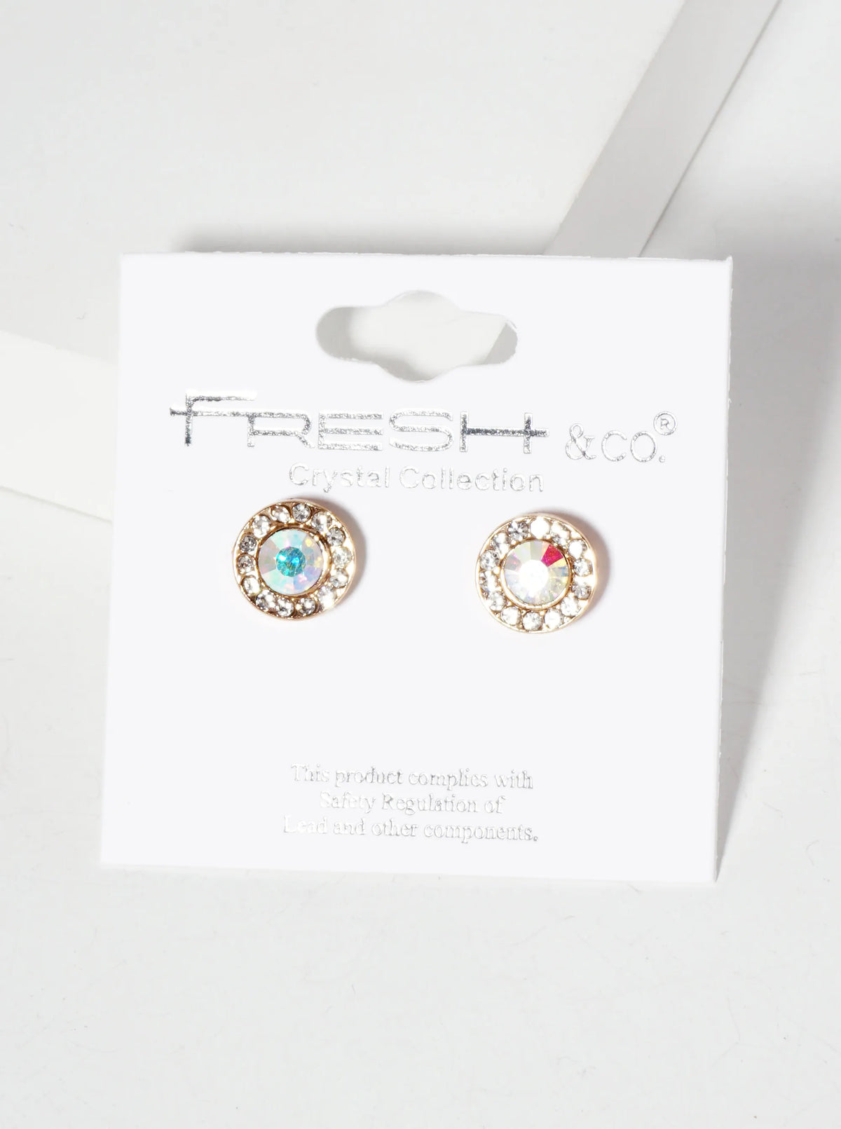 Minimalist Crystal-Pave 10mm Color-Stone Stud Earrings