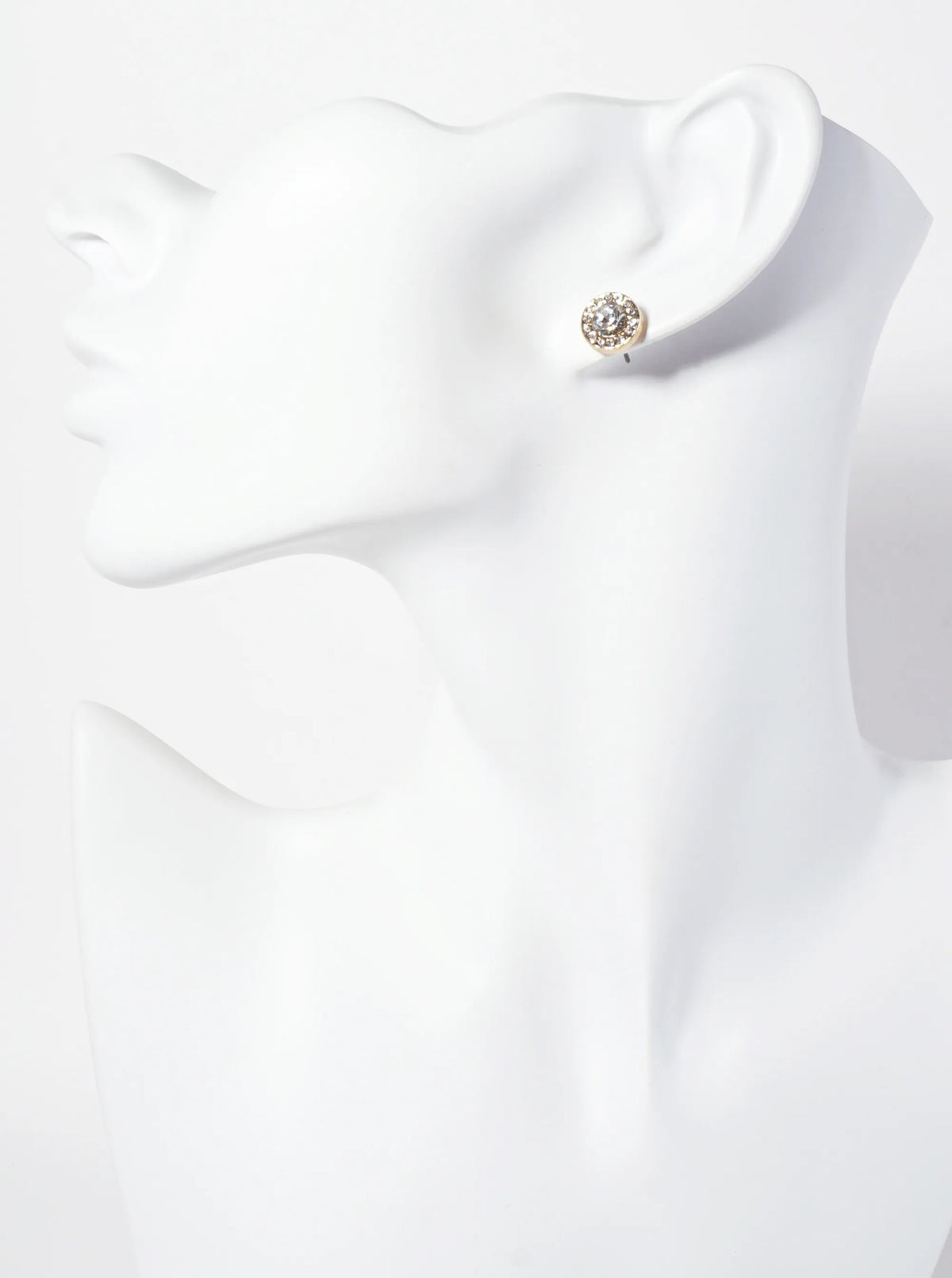Minimalist Crystal-Pave 10mm Color-Stone Stud Earrings