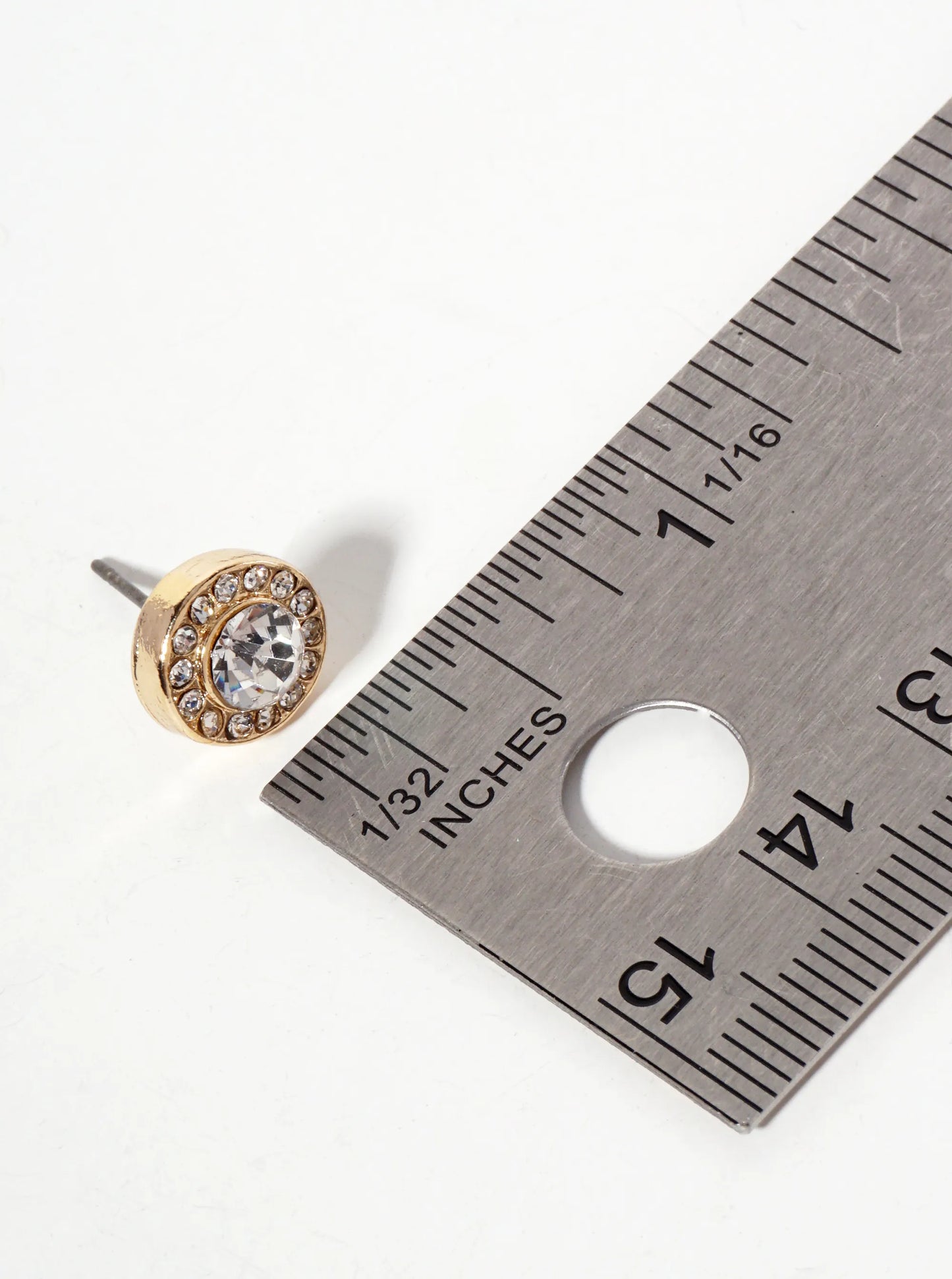 Minimalist Crystal-Pave 10mm Color-Stone Stud Earrings