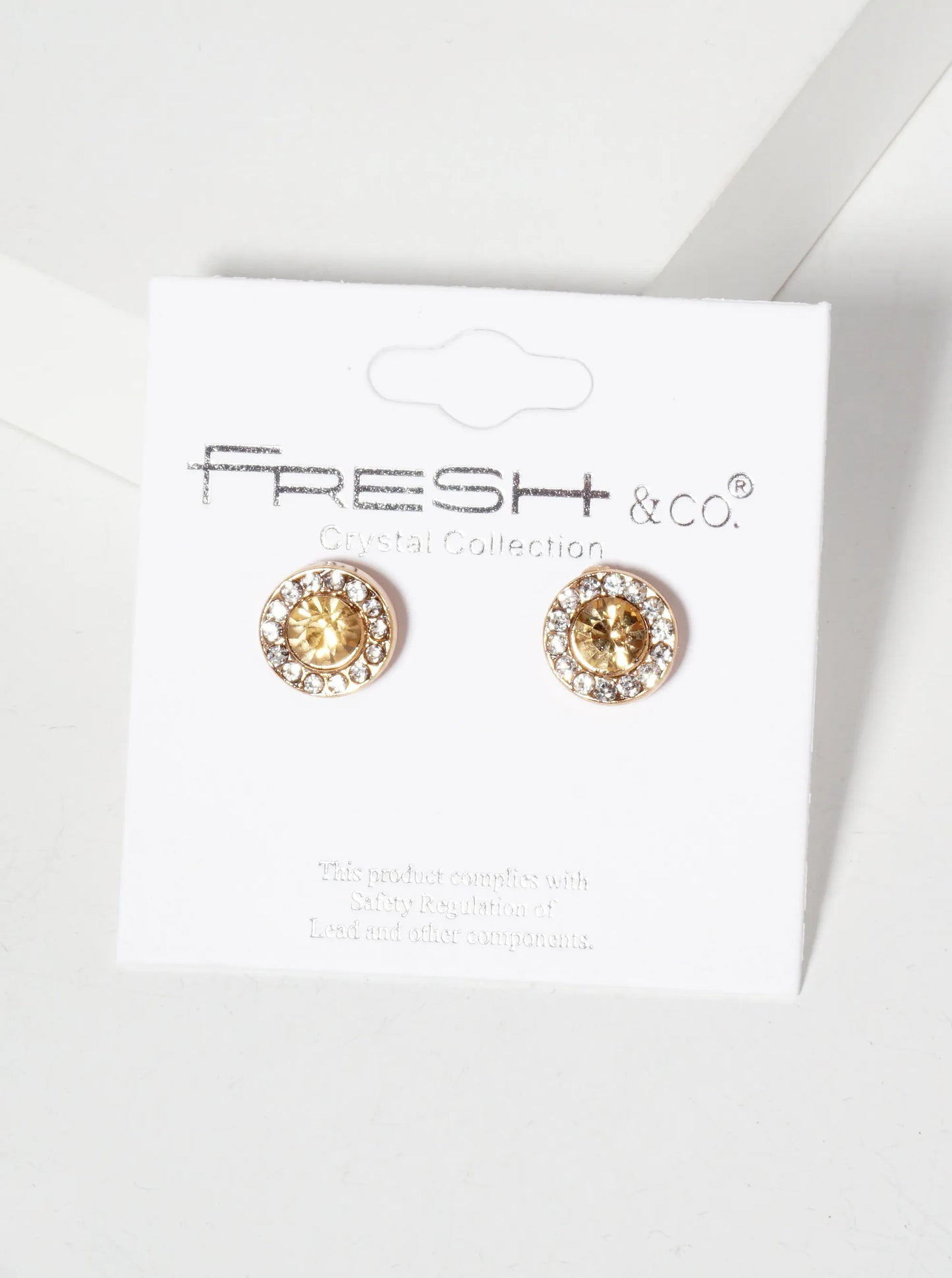 Minimalist Crystal-Pave 10mm Color-Stone Stud Earrings
